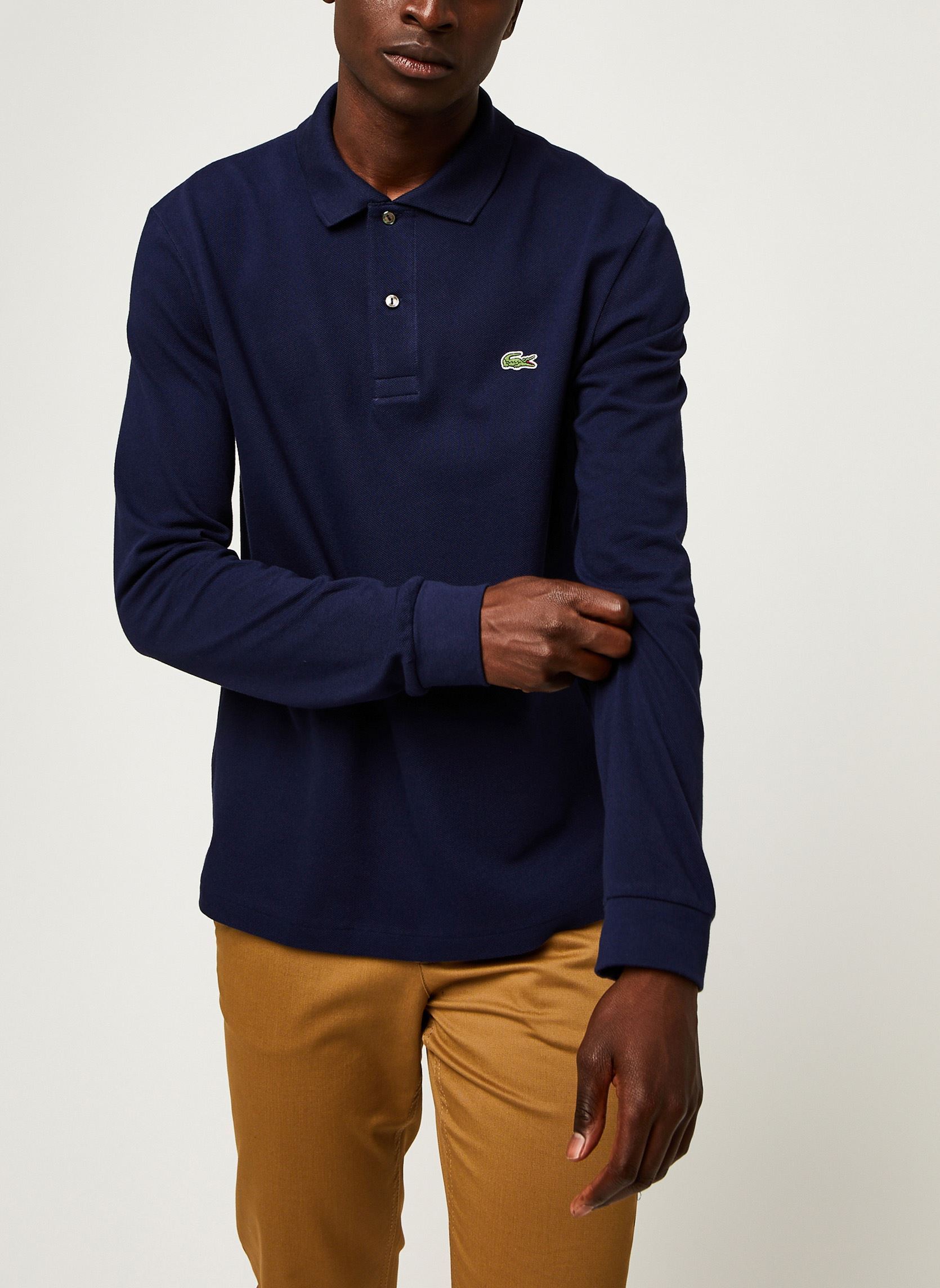Polos Polo Classique ML L1312 Croco homme bleu Lacoste Polos Polo Classique ML L1312 Croco homme bleu 166 MARINE