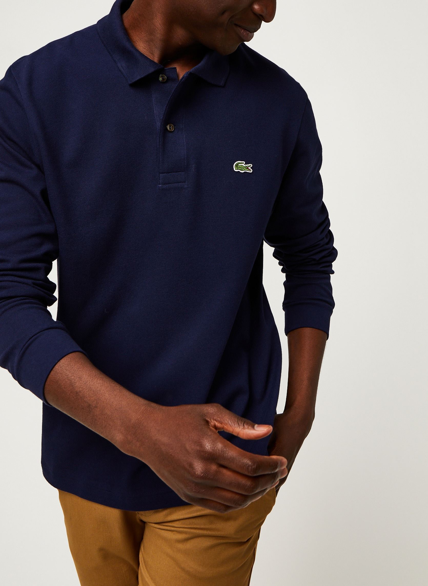 Polos Polo Classique ML L1312 Croco homme bleu Lacoste Polos Polo Classique ML L1312 Croco homme bleu 166 MARINE