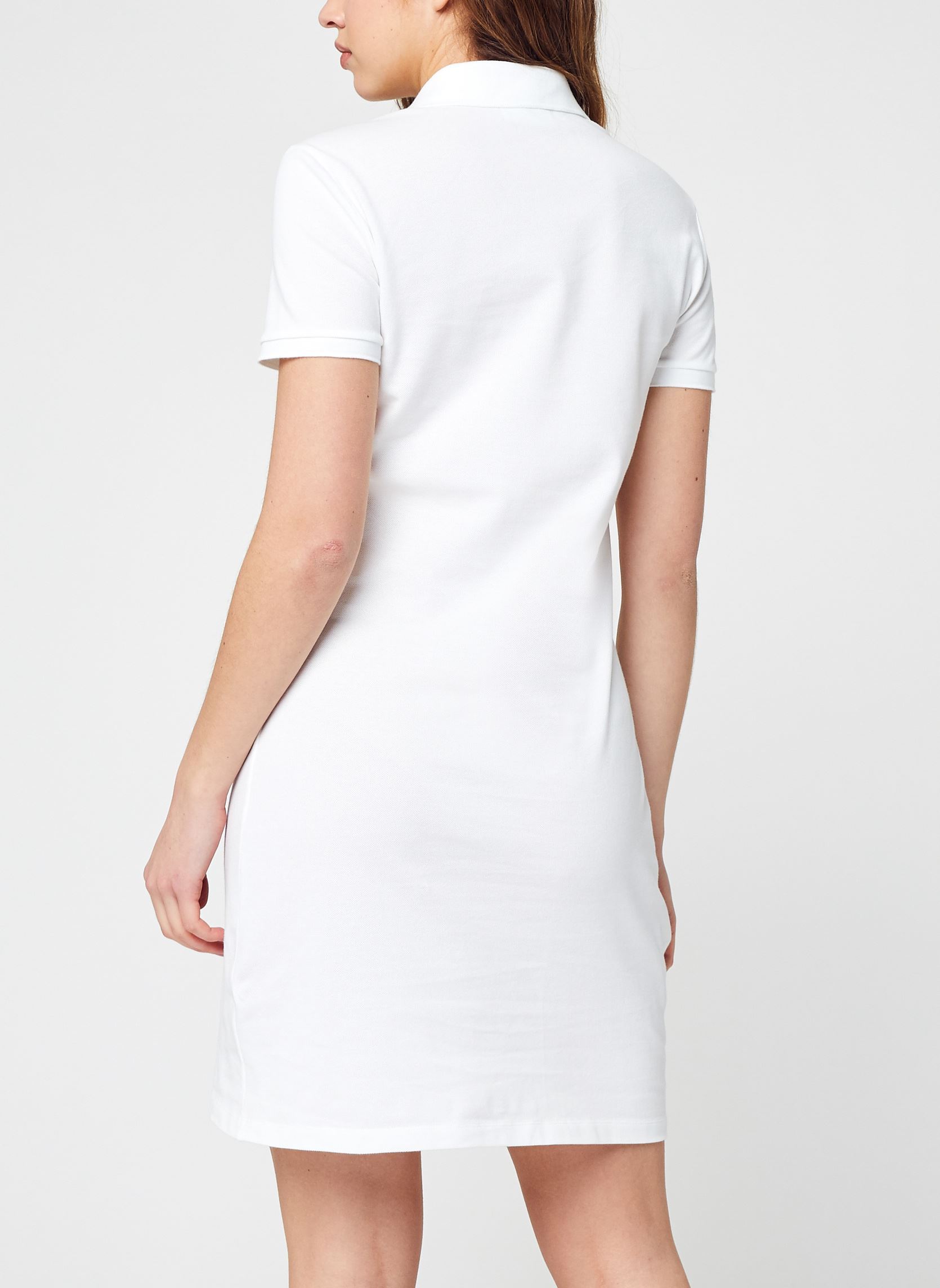 Jurken Robe polo en piqué EF5473 dames wit Lacoste Jurken Robe polo en piqué EF5473 dames wit 001 BLANC