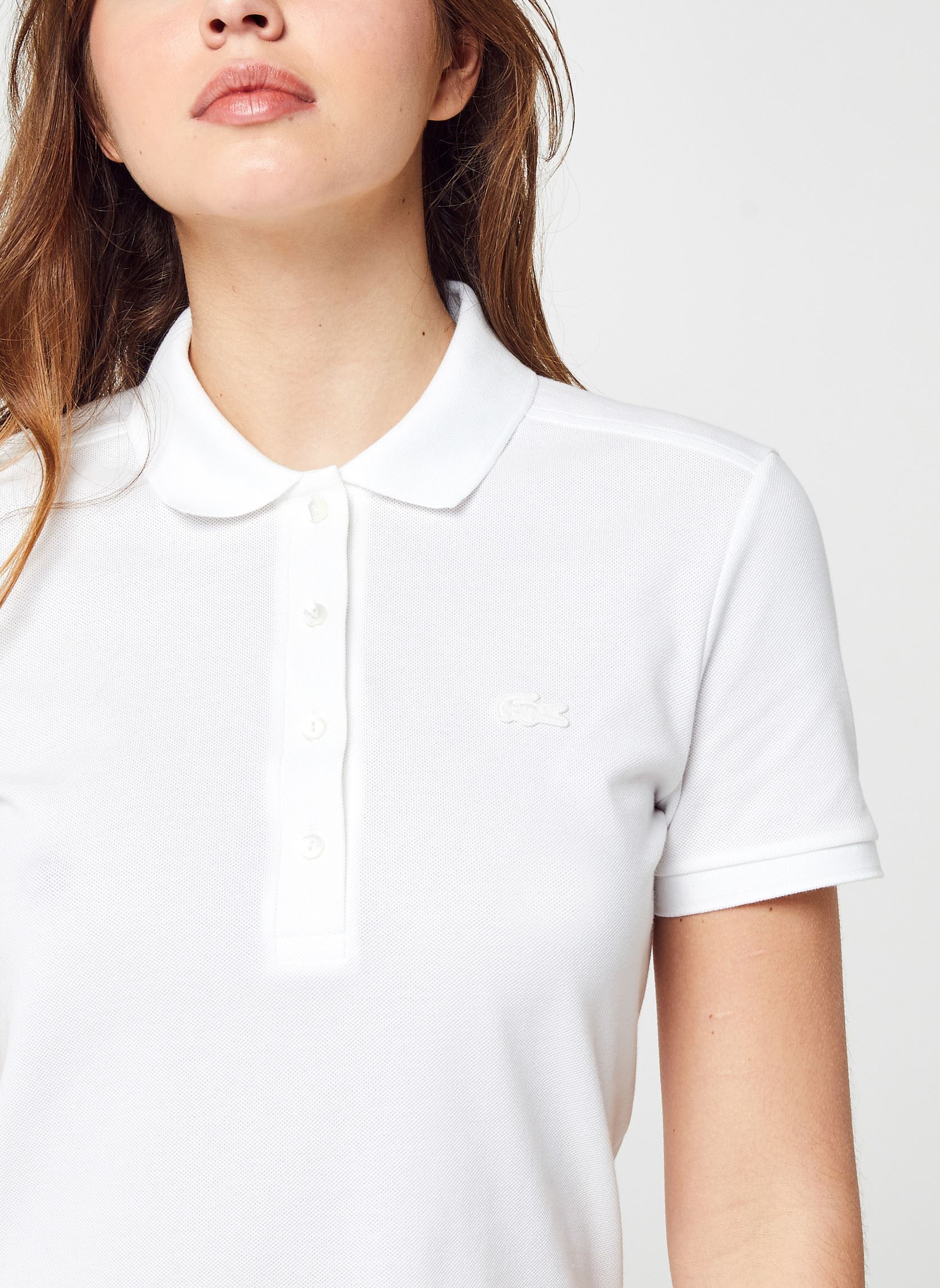 Jurken Robe polo en piqué EF5473 dames wit Lacoste Jurken Robe polo en piqué EF5473 dames wit 001 BLANC