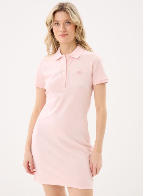 Lacoste Jurken Robe polo en piqué EF5473 dames roze