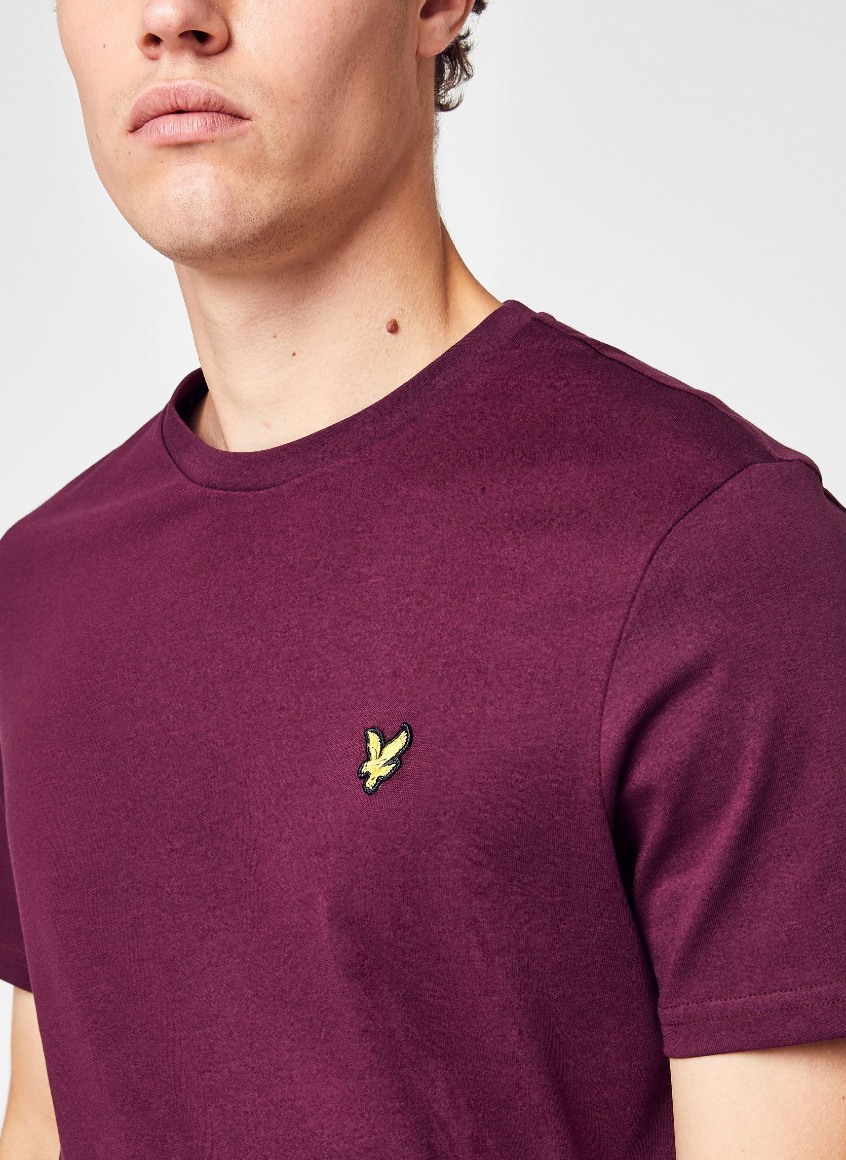 Tee-shirts Plain T-shirt homme bordeaux Lyle & Scott Tee-shirts Plain T-shirt homme bordeaux BURGUNDY