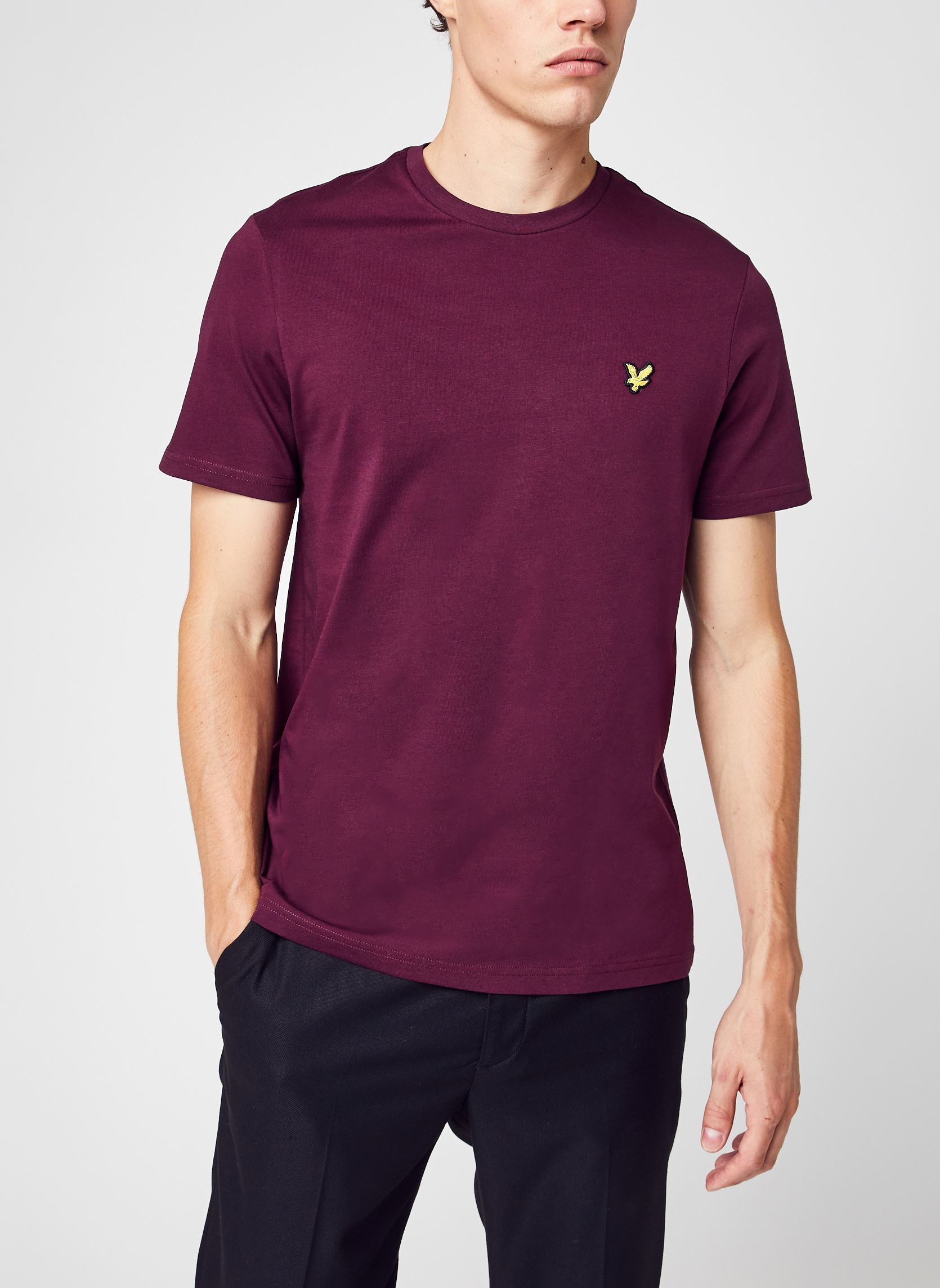 Tee-shirts Plain T-shirt homme bordeaux Lyle & Scott Tee-shirts Plain T-shirt homme bordeaux BURGUNDY