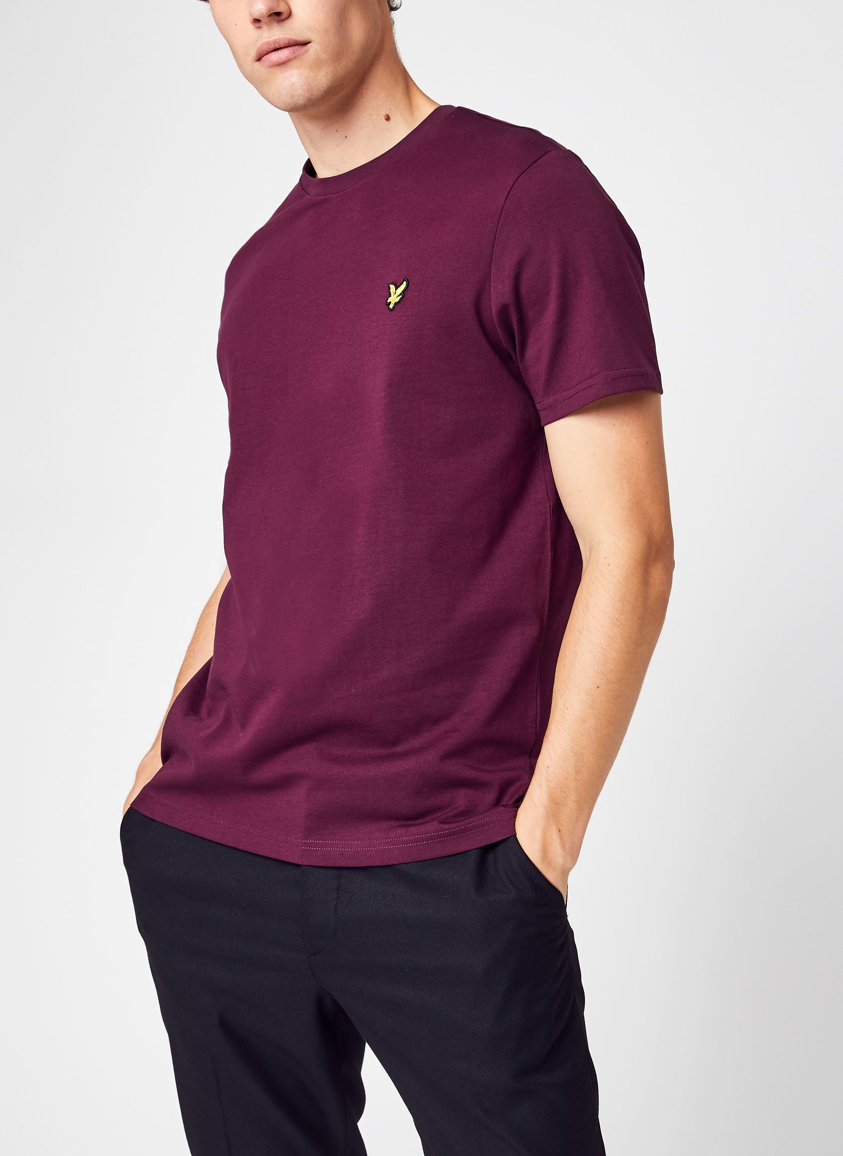 Tee-shirts Plain T-shirt homme bordeaux Lyle & Scott Tee-shirts Plain T-shirt homme bordeaux BURGUNDY