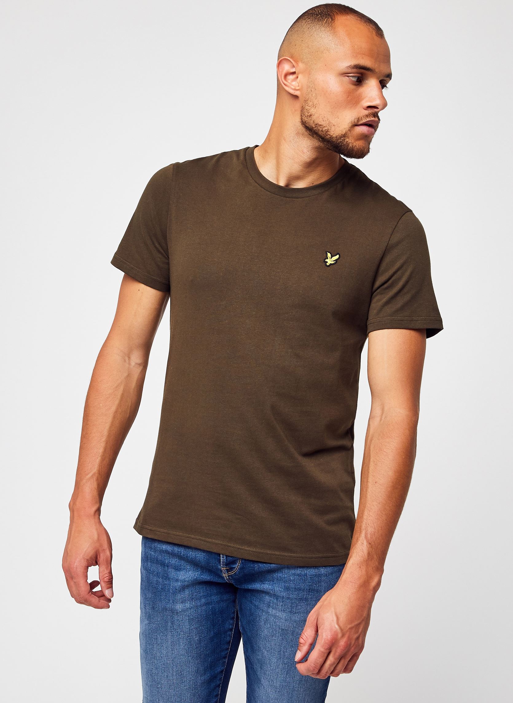 Tee-shirts Plain T-shirt homme vert Lyle & Scott Tee-shirts Plain T-shirt homme vert OLIVE