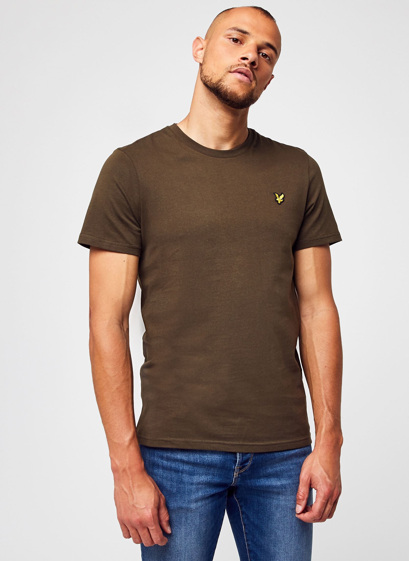 Tee-shirts Plain T-shirt homme vert Lyle & Scott Tee-shirts Plain T-shirt homme vert OLIVE
