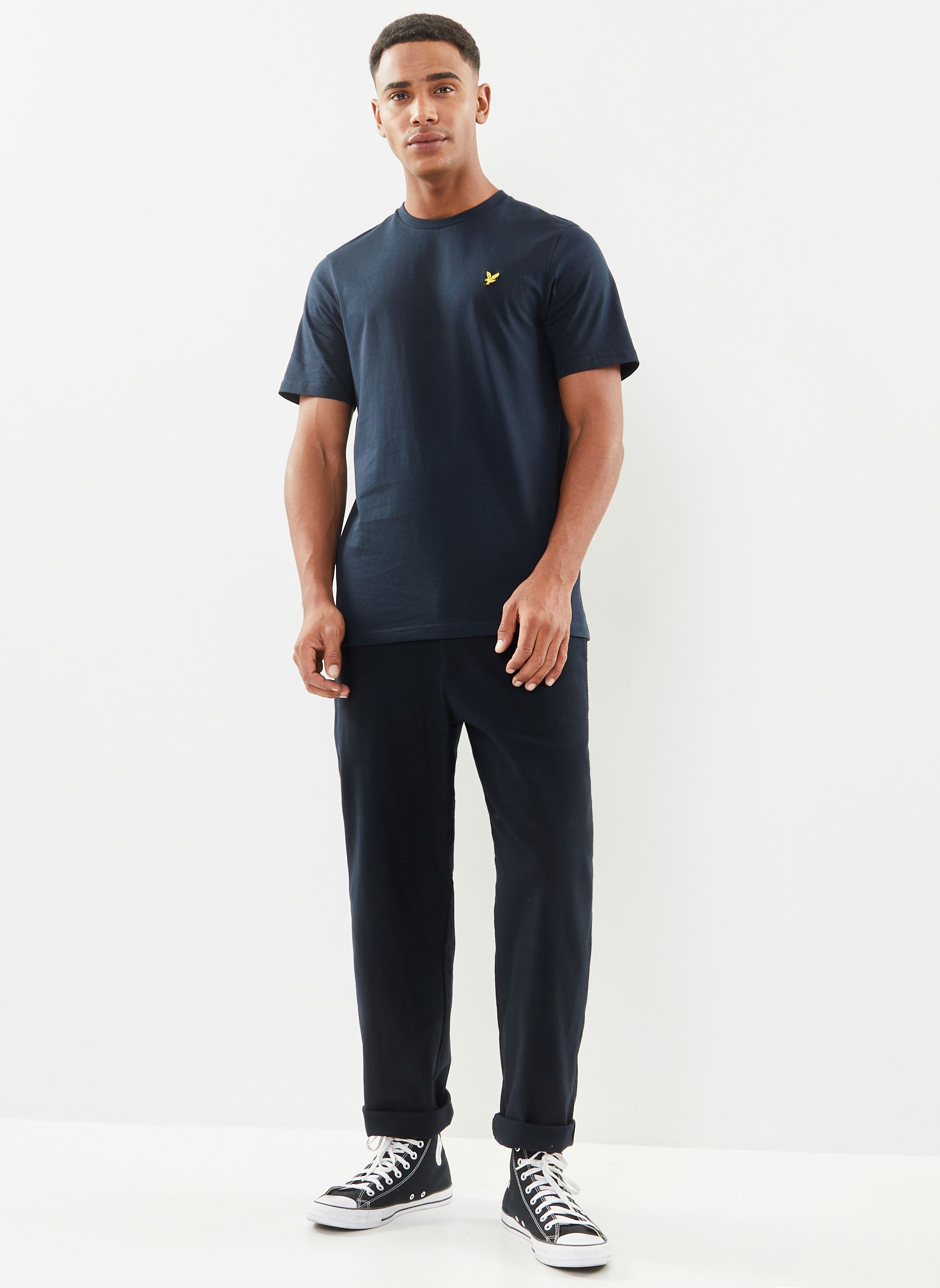 Tee-shirts Plain T-shirt homme bleu Lyle & Scott Tee-shirts Plain T-shirt homme bleu DARK NAVY