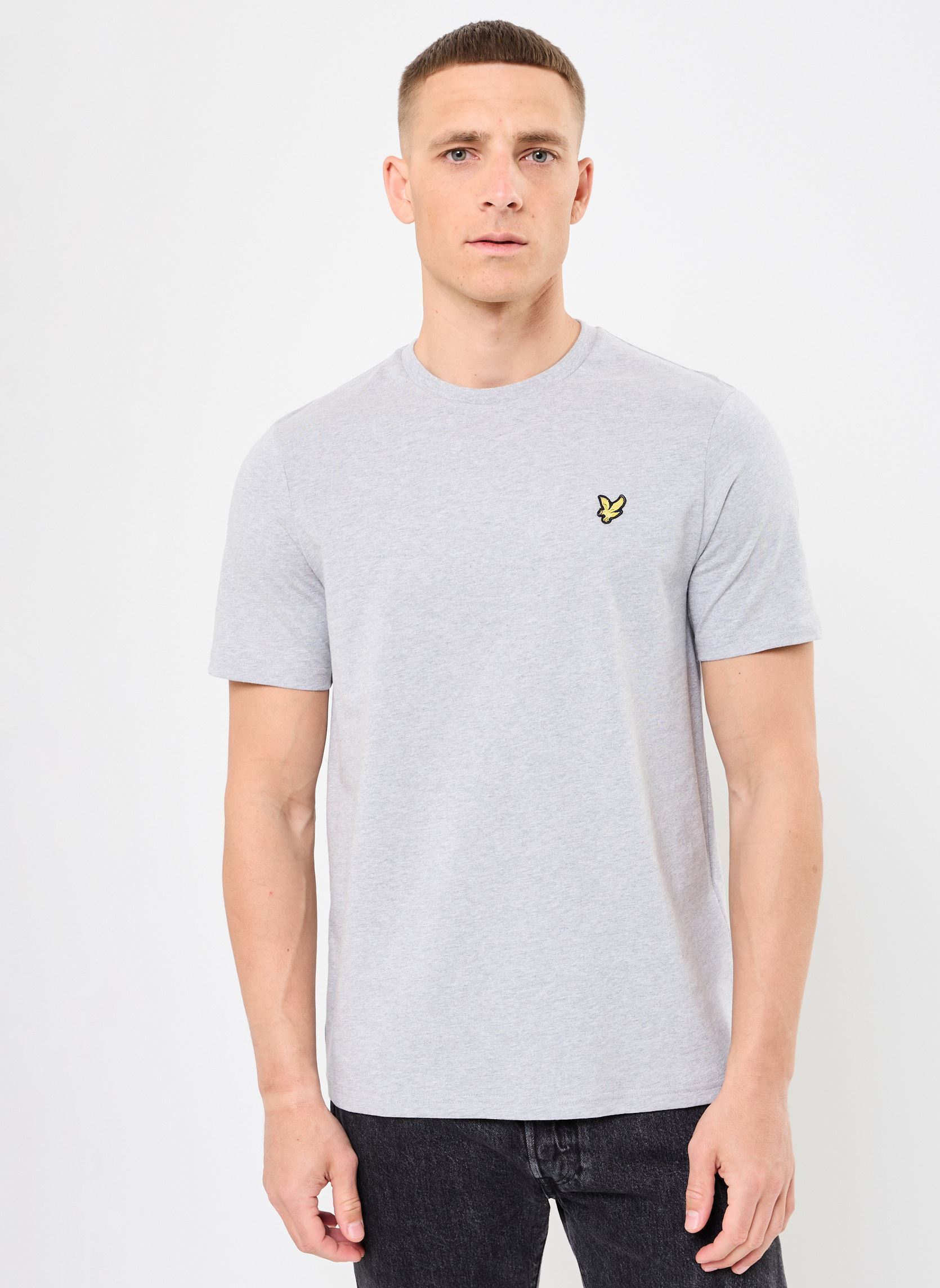 Tee-shirts Plain T-shirt homme gris Lyle & Scott Tee-shirts Plain T-shirt homme gris LIGHT GREY MARL