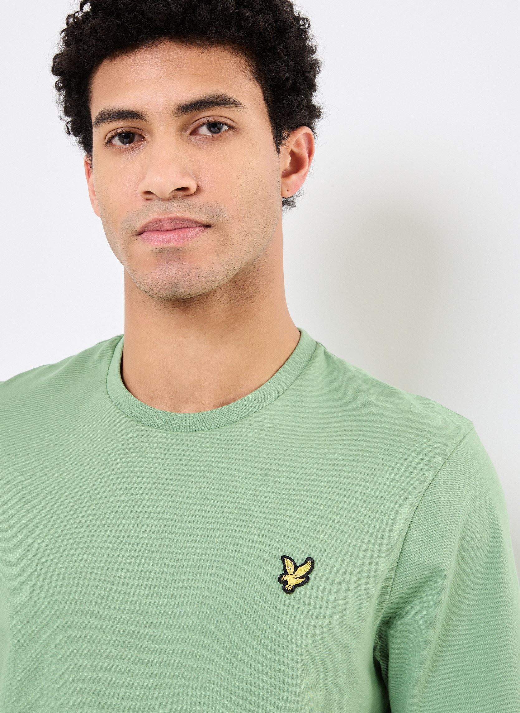 Tee-shirts Plain T-shirt homme vert Lyle & Scott Tee-shirts Plain T-shirt homme vert SMOKE GREEN