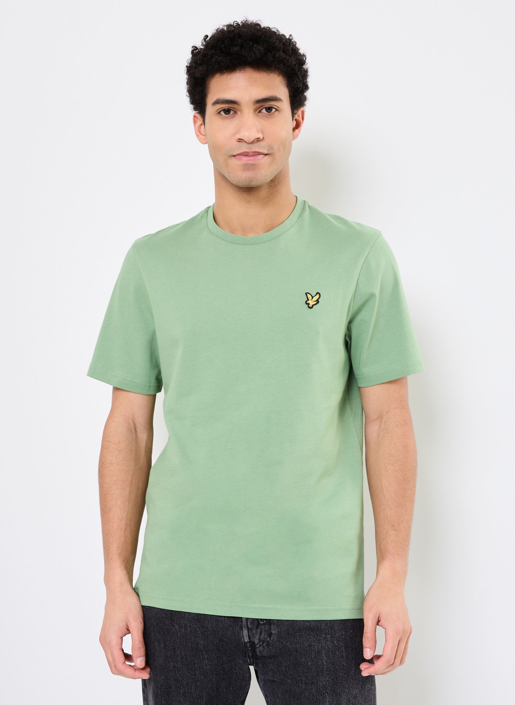 Tee-shirts Plain T-shirt homme vert Lyle & Scott Tee-shirts Plain T-shirt homme vert SMOKE GREEN