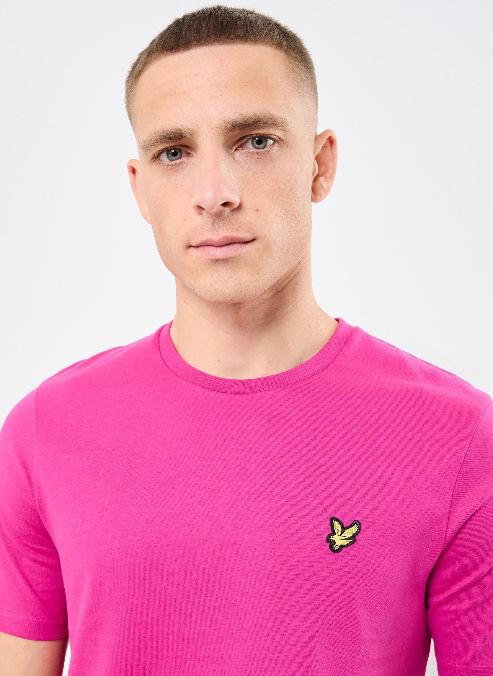 Tee-shirts Plain T-shirt homme rose Lyle & Scott Tee-shirts Plain T-shirt homme rose FUSHIA