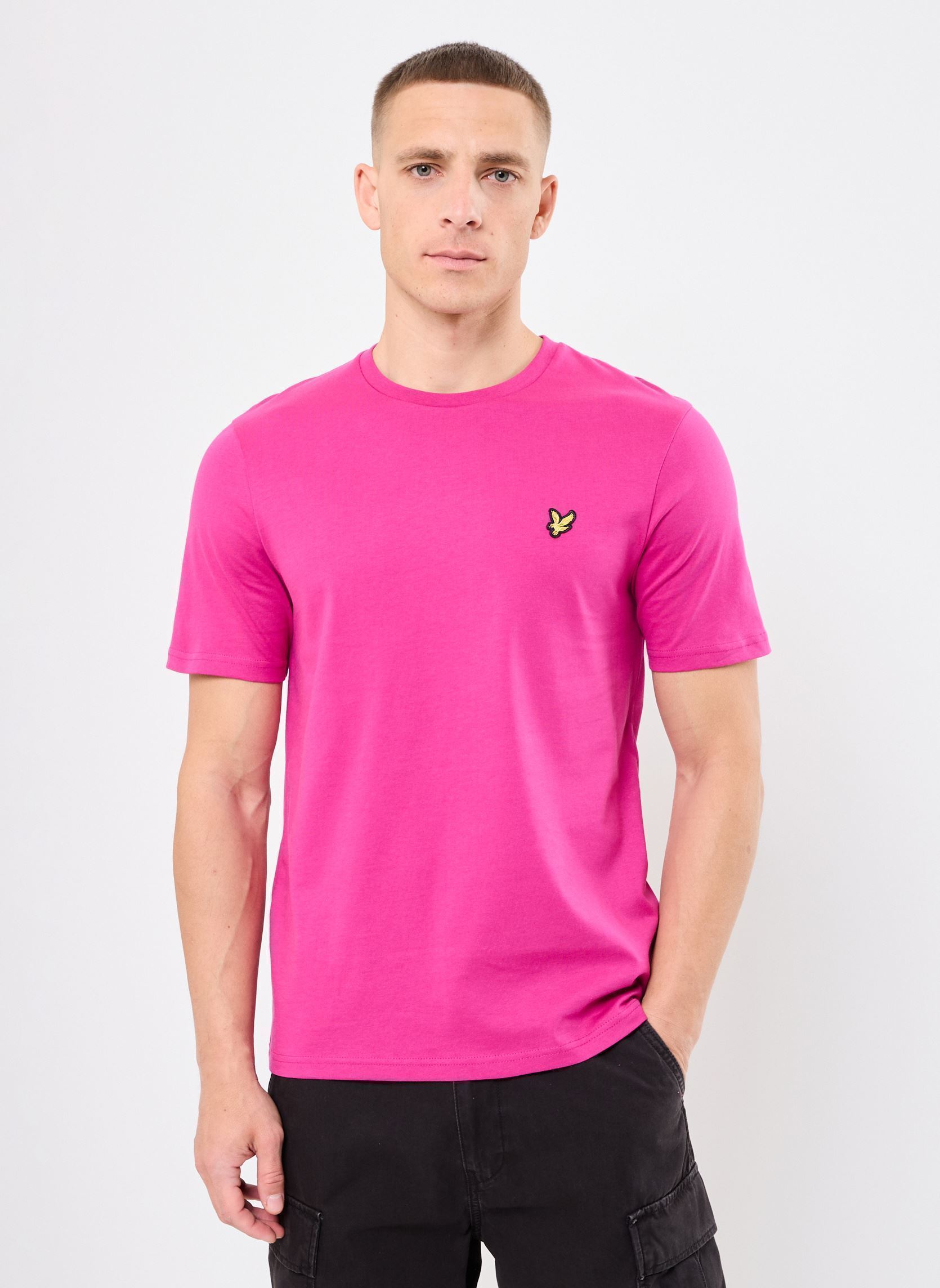 Tee-shirts Plain T-shirt homme rose Lyle & Scott Tee-shirts Plain T-shirt homme rose FUSHIA
