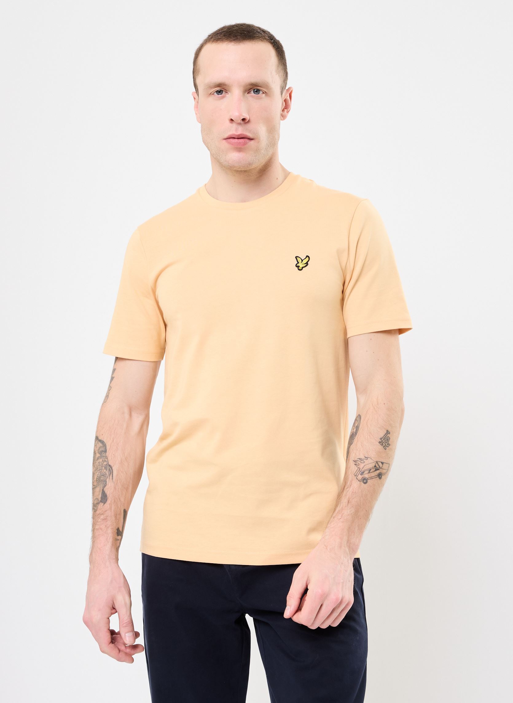 Tee-shirts Plain T-shirt homme orange Lyle & Scott Tee-shirts Plain T-shirt homme orange SHERBET