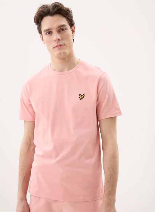 Lyle & Scott T-Shirts Plain T-shirt herren rosa
