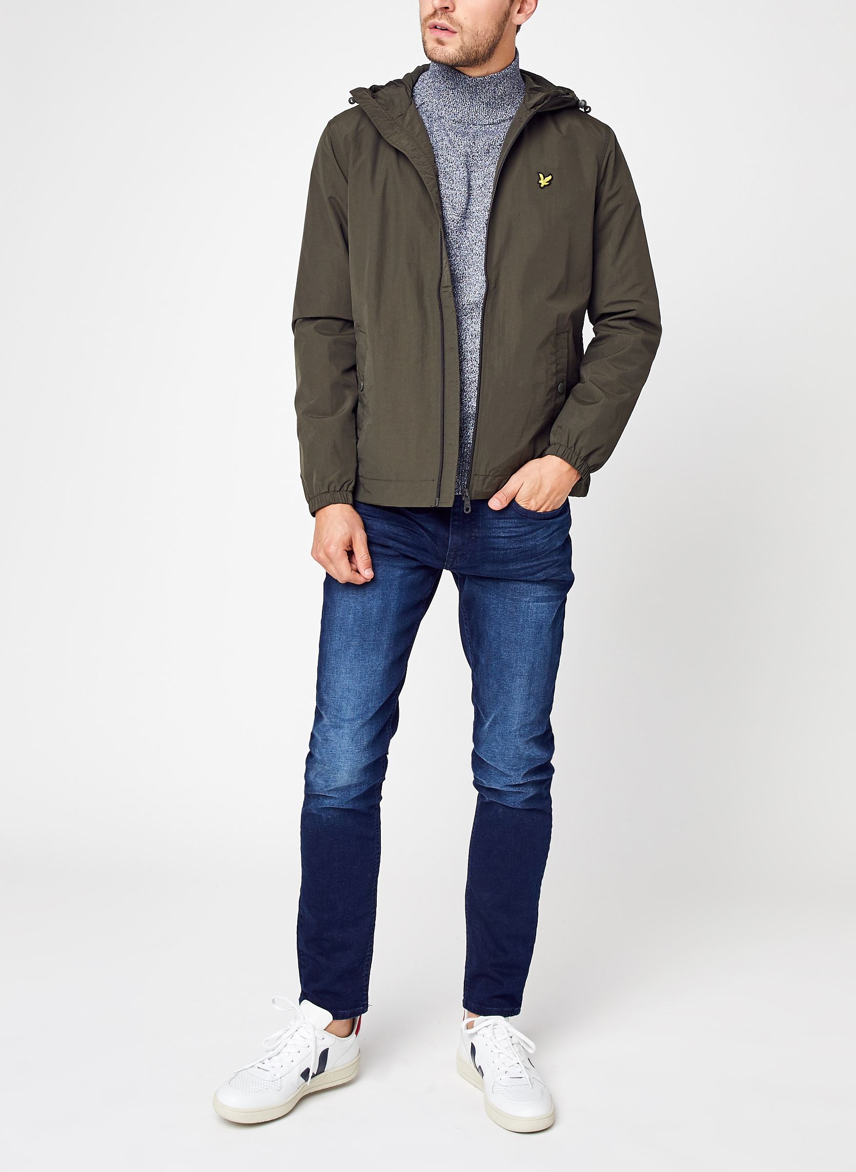 Windbreaker / Windjacken Zip Through Hooded Jacket herren grün Lyle & Scott Windbreaker / Windjacken Zip Through Hooded Jacket herren grün W485 OLIVE