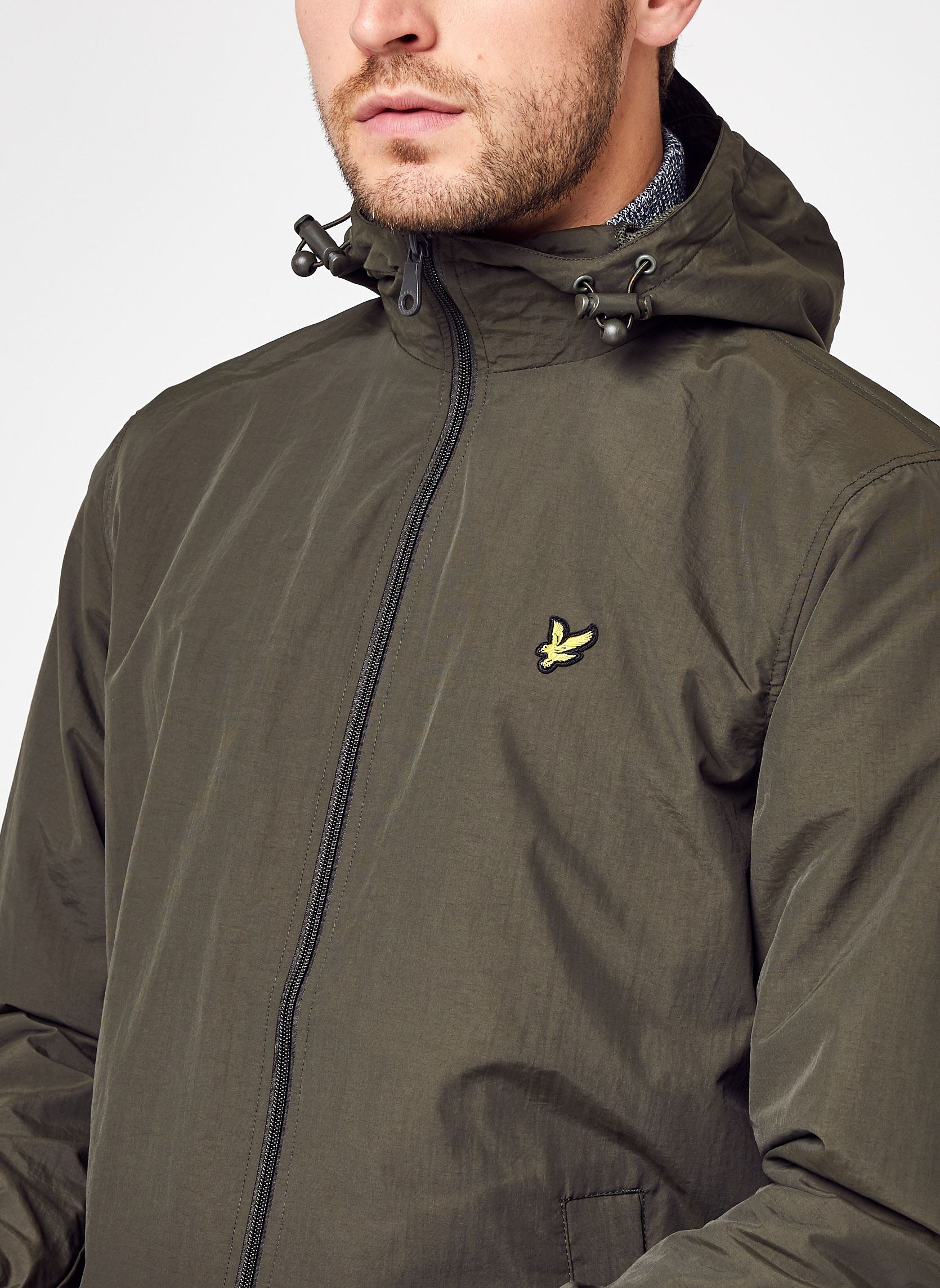 Windbreaker / Windjacken Zip Through Hooded Jacket herren grün Lyle & Scott Windbreaker / Windjacken Zip Through Hooded Jacket herren grün W485 OLIVE