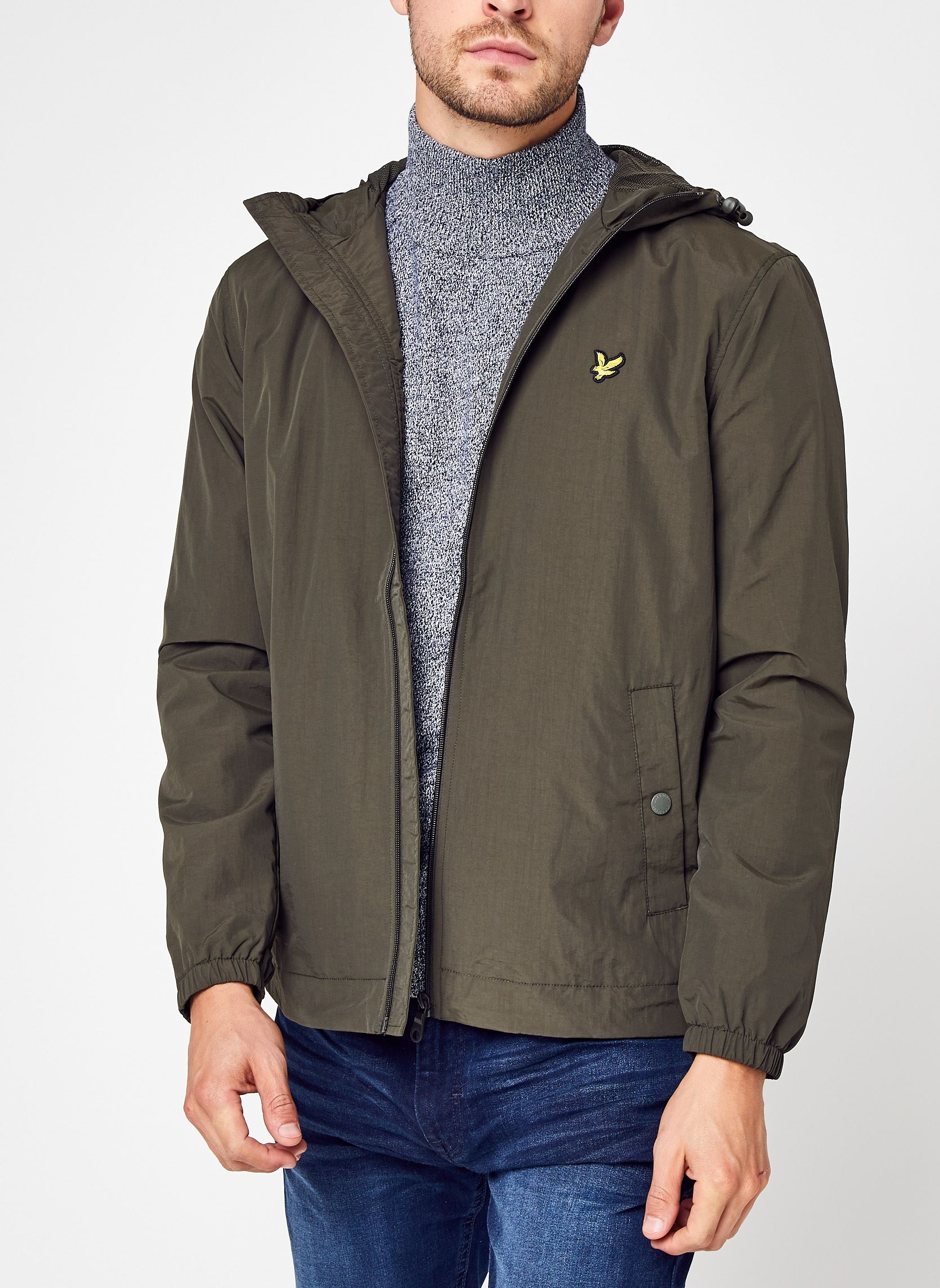 Windbreaker / Windjacken Zip Through Hooded Jacket herren grün Lyle & Scott Windbreaker / Windjacken Zip Through Hooded Jacket herren grün W485 OLIVE