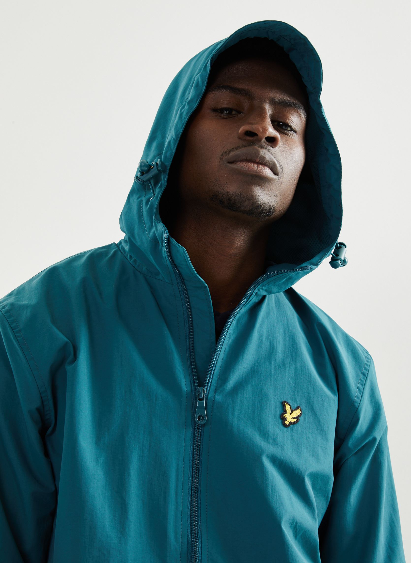 Windjacks Zip Through Hooded Jacket heren groen Lyle & Scott Windjacks Zip Through Hooded Jacket heren groen MALACHITE GREEN
