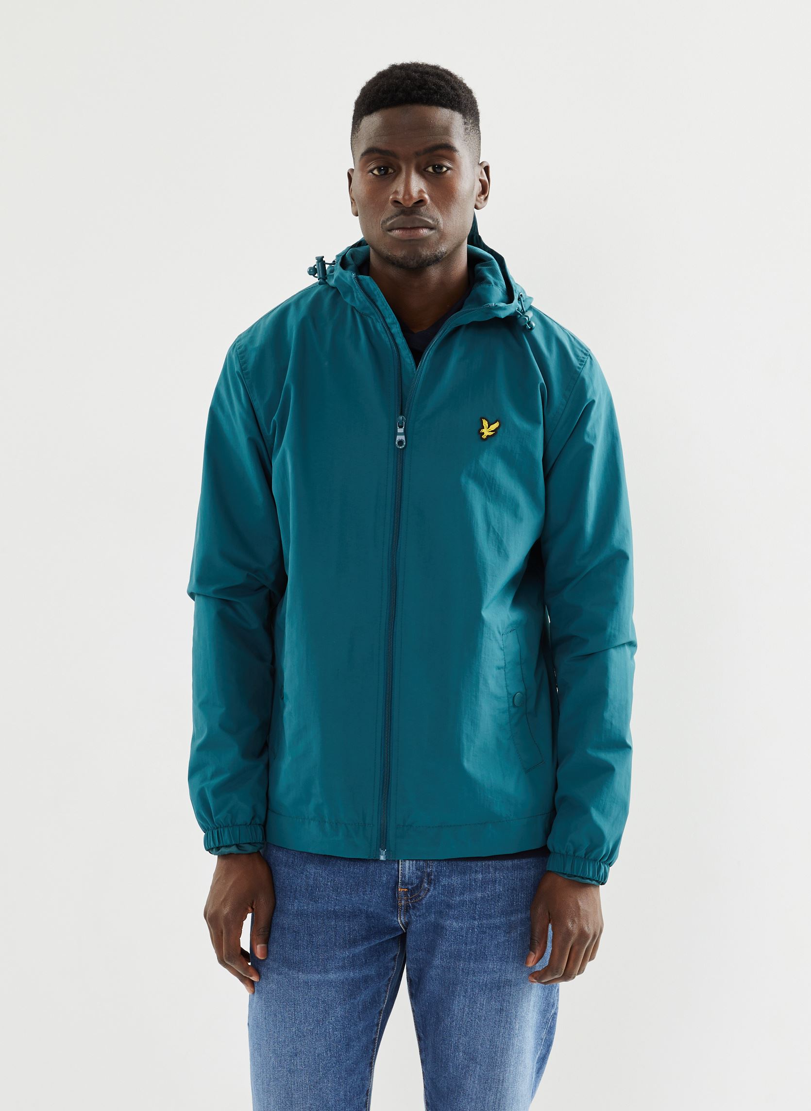 Windjacks Zip Through Hooded Jacket heren groen Lyle & Scott Windjacks Zip Through Hooded Jacket heren groen MALACHITE GREEN