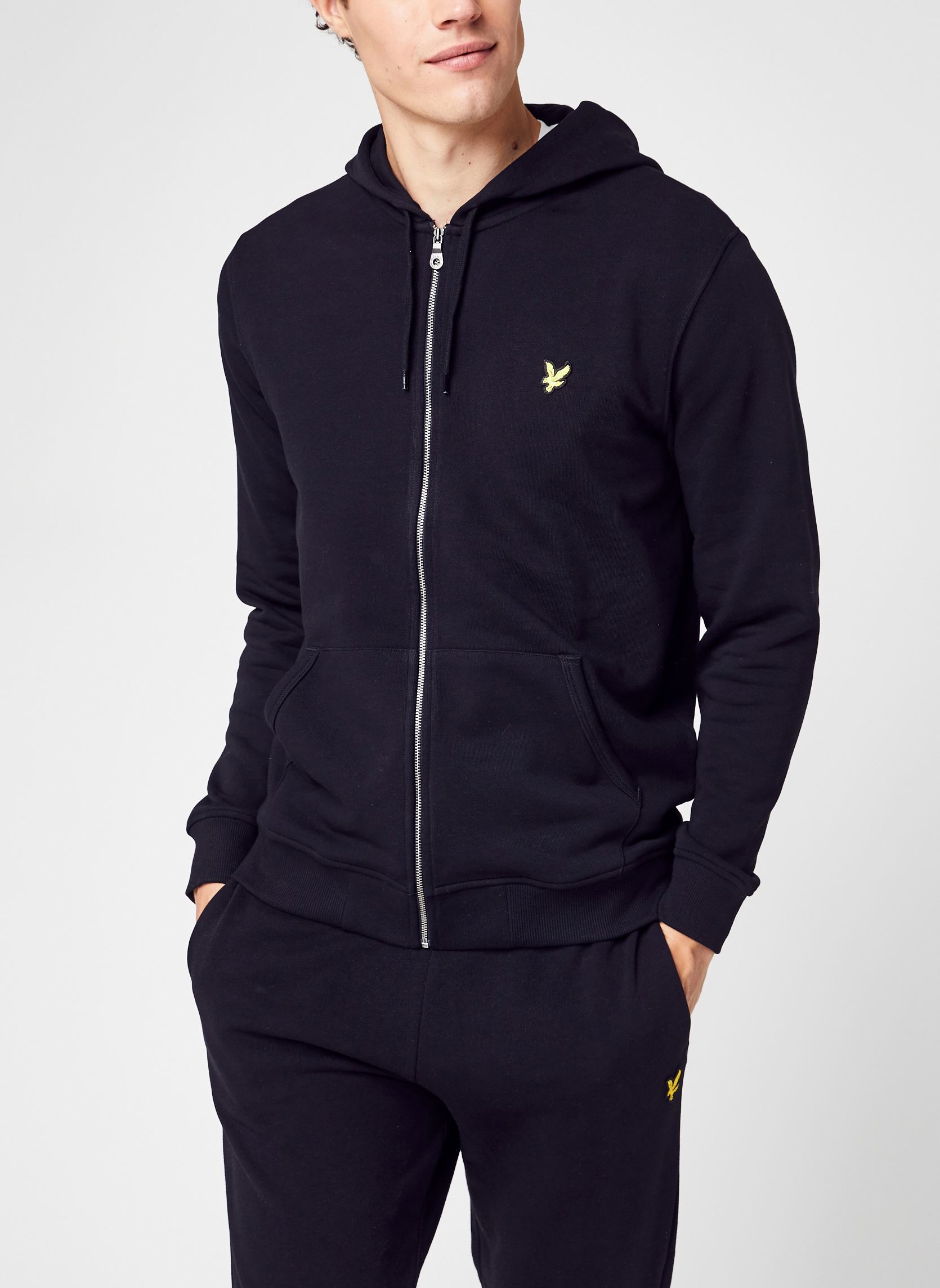 Sweats zippés Zip Through Hoodie homme noir Lyle & Scott Sweats zippés Zip Through Hoodie homme noir JET BLACK