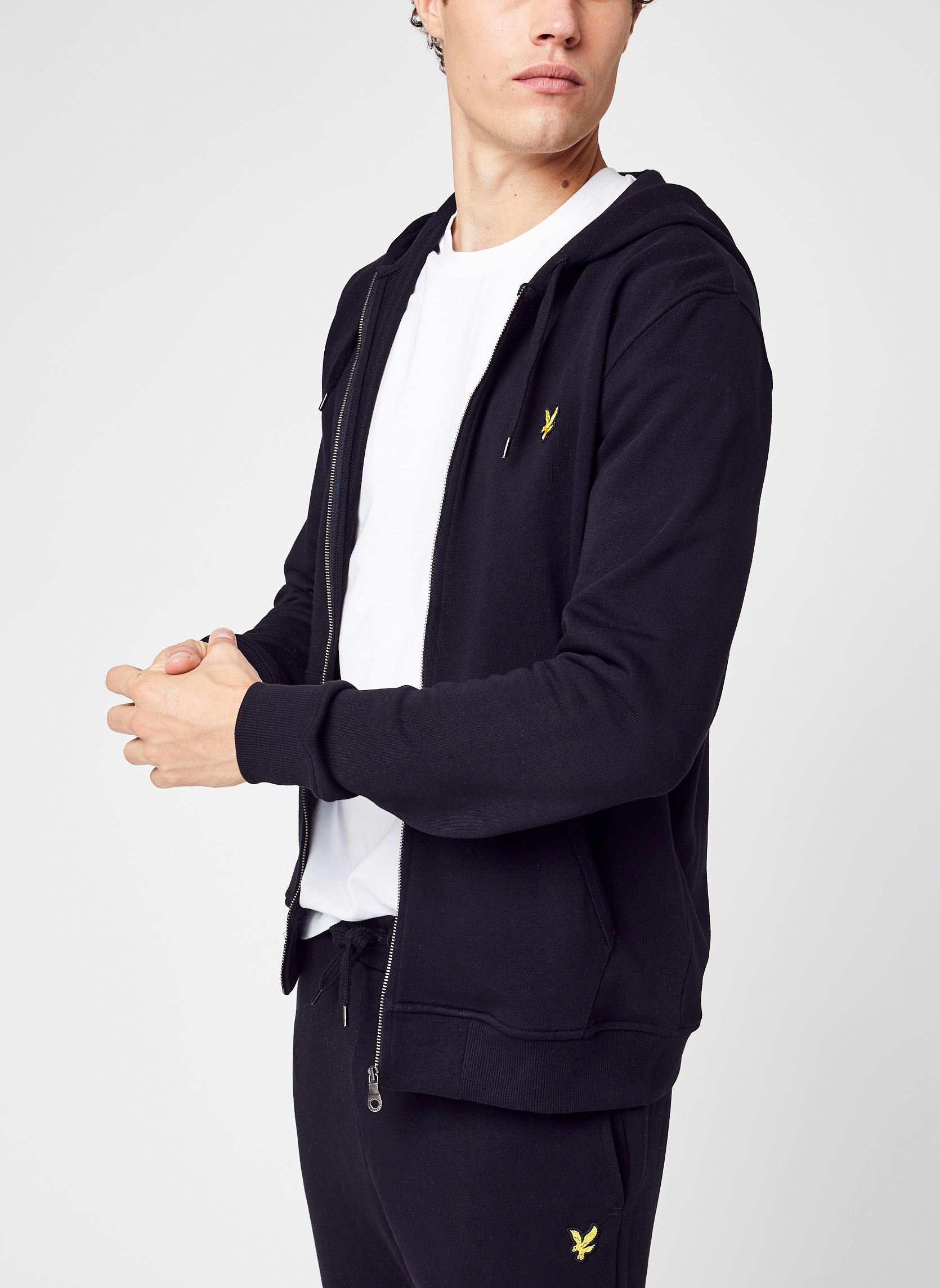 Sweats zippés Zip Through Hoodie homme noir Lyle & Scott Sweats zippés Zip Through Hoodie homme noir JET BLACK