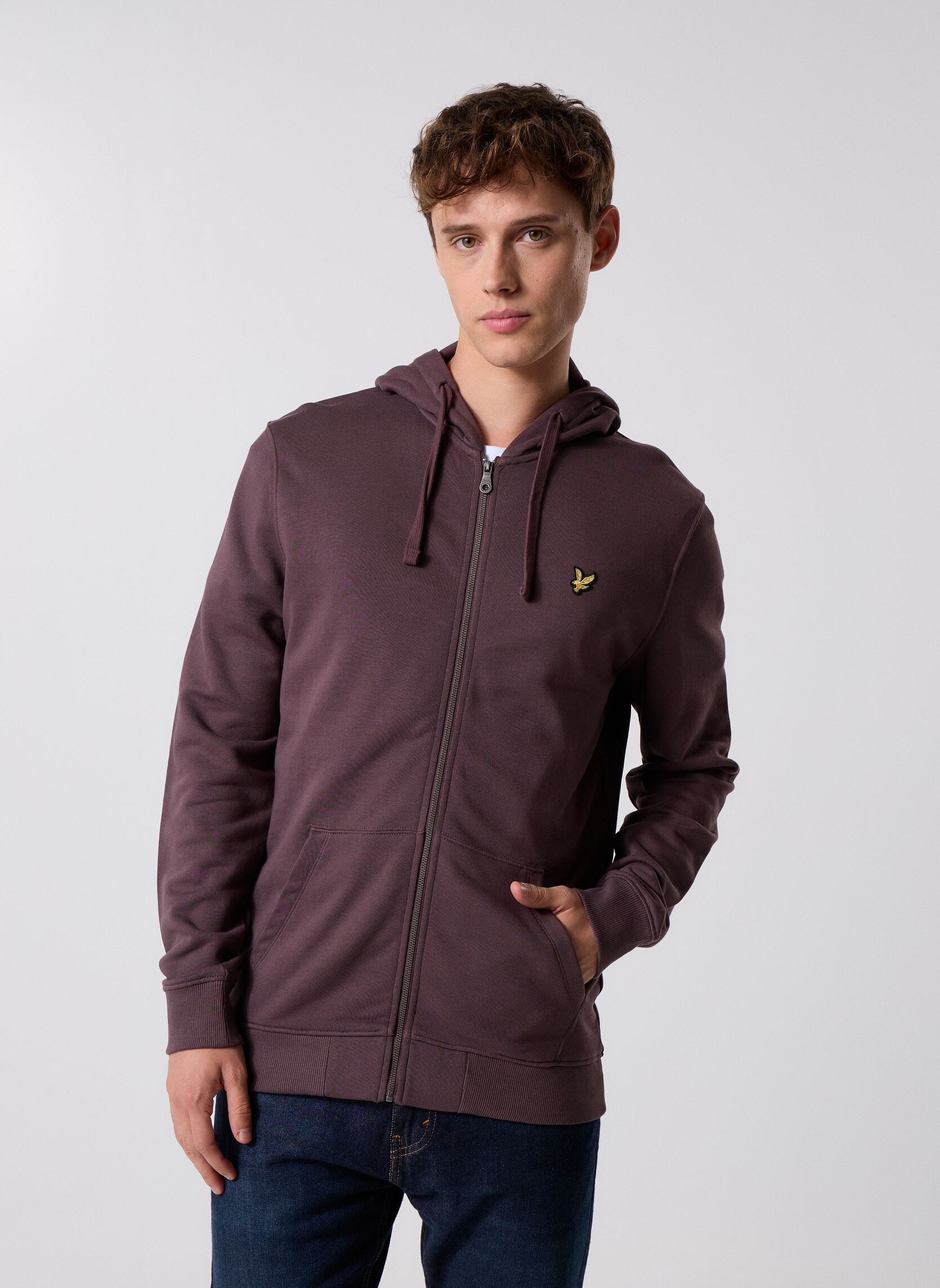 Sweaters met rits Zip Through Hoodie heren bruin Lyle & Scott Sweaters met rits Zip Through Hoodie heren bruin ESPRESSO