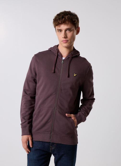Lyle & Scott Sweats zippés Zip Through Hoodie homme marron