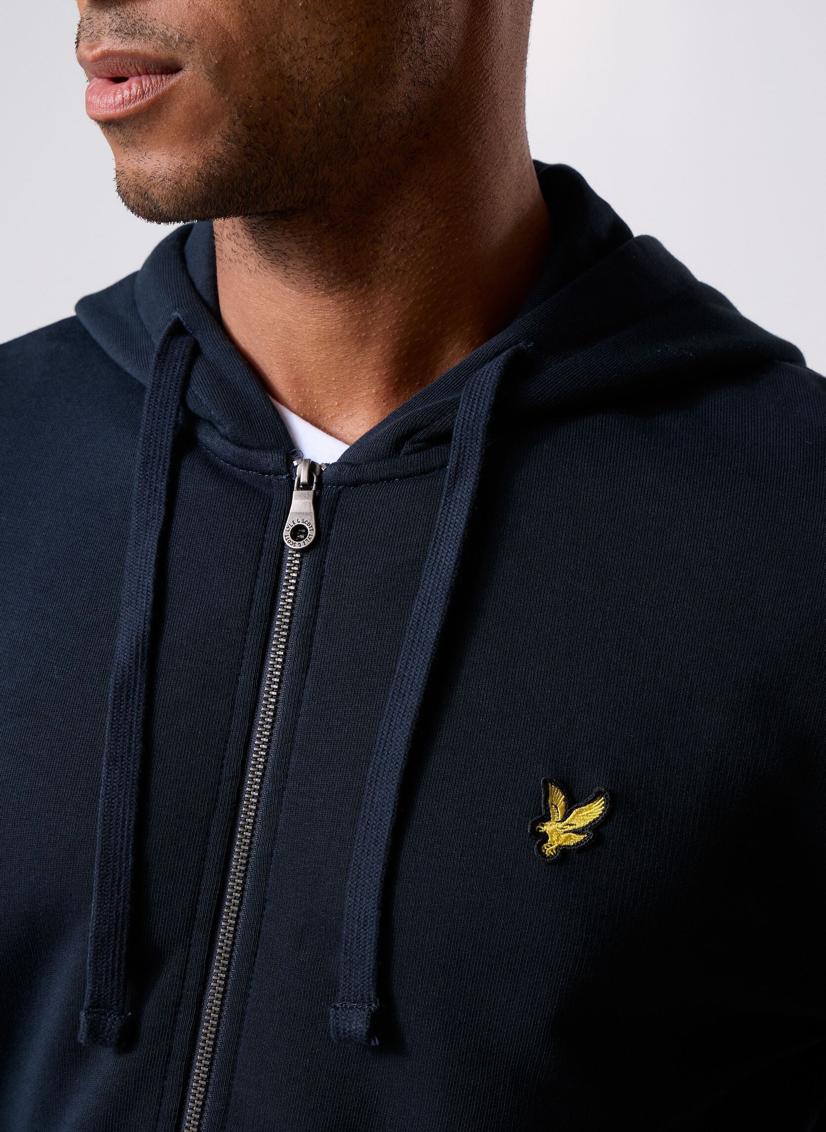 Sweaters met rits Zip Through Hoodie heren blauw Lyle & Scott Sweaters met rits Zip Through Hoodie heren blauw DARK NAVY