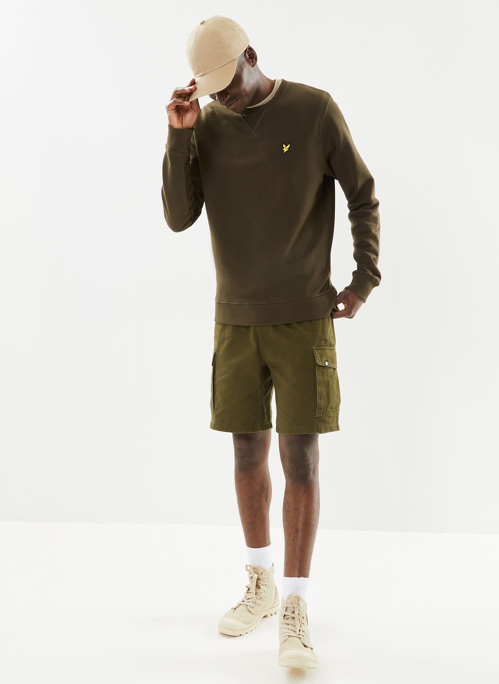 Sweatshirts Crew Neck Sweatshirt heren groen Lyle & Scott Sweatshirts Crew Neck Sweatshirt heren groen W485 OLIVE