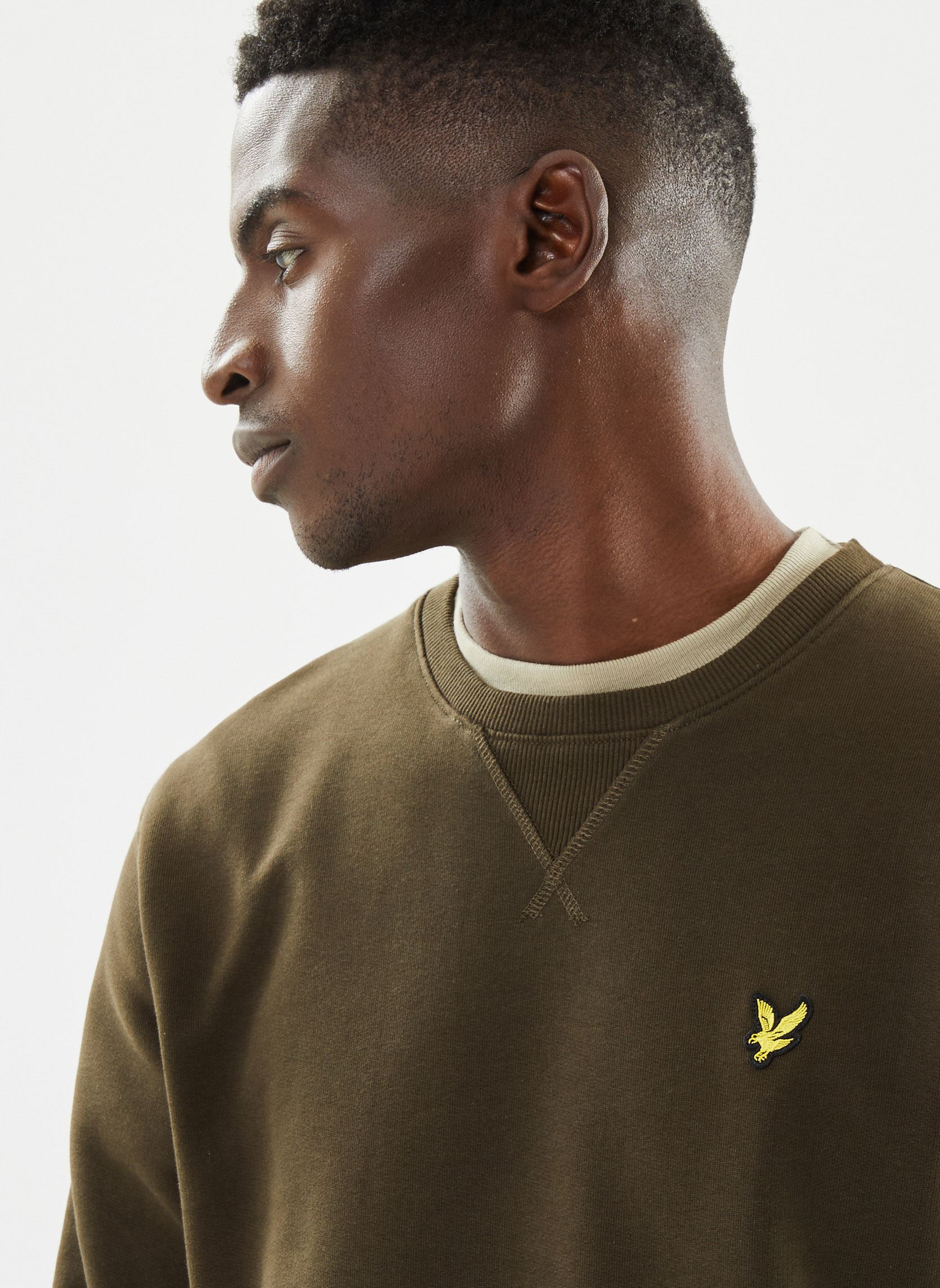 Sweatshirts Crew Neck Sweatshirt heren groen Lyle & Scott Sweatshirts Crew Neck Sweatshirt heren groen W485 OLIVE