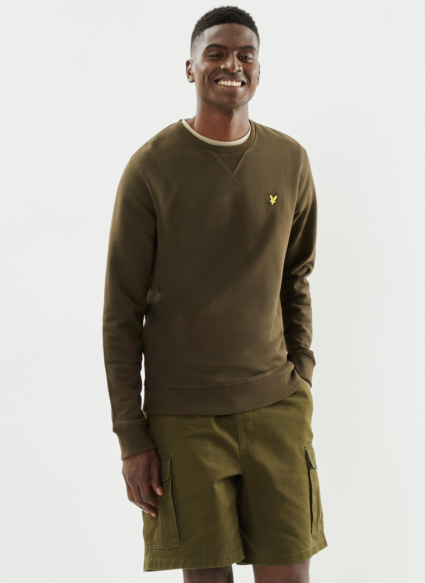 Sweatshirts Crew Neck Sweatshirt heren groen Lyle & Scott Sweatshirts Crew Neck Sweatshirt heren groen W485 OLIVE