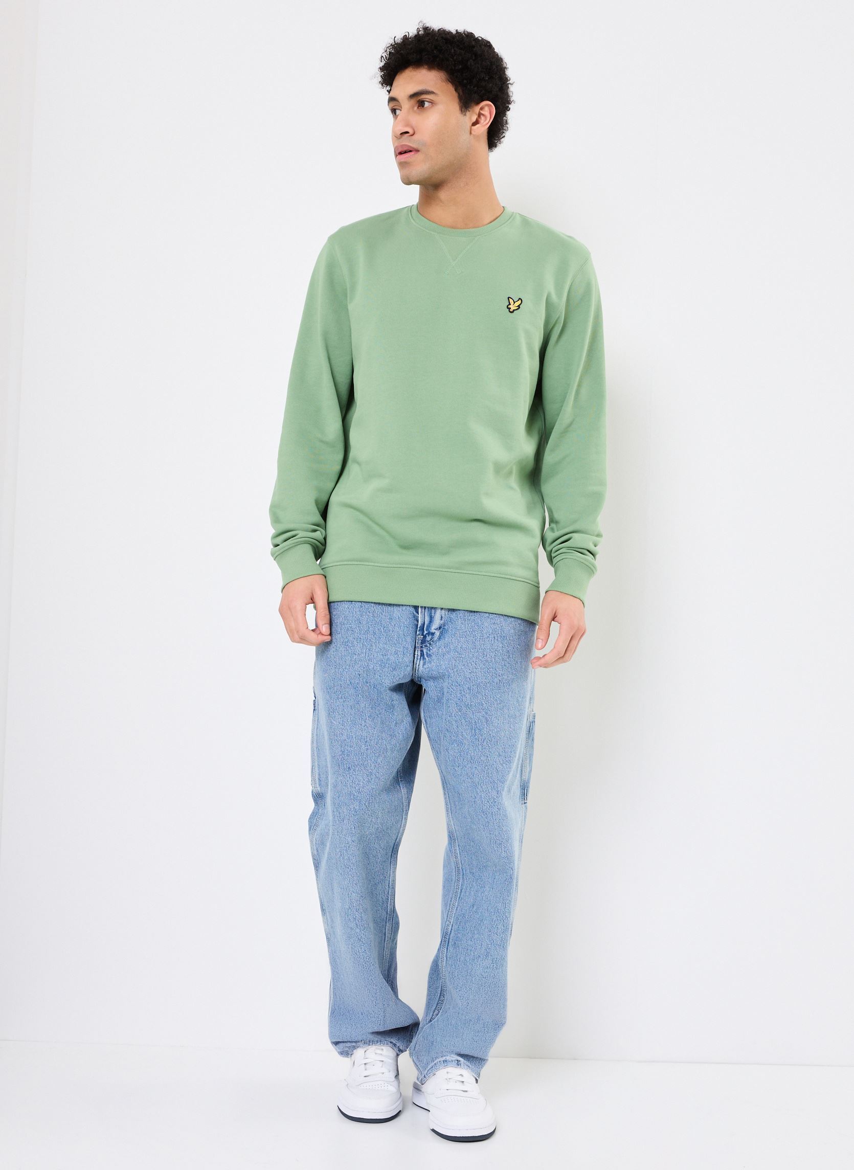 Sweats Crew Neck Sweatshirt homme vert Lyle & Scott Sweats Crew Neck Sweatshirt homme vert SMOKE GREEN