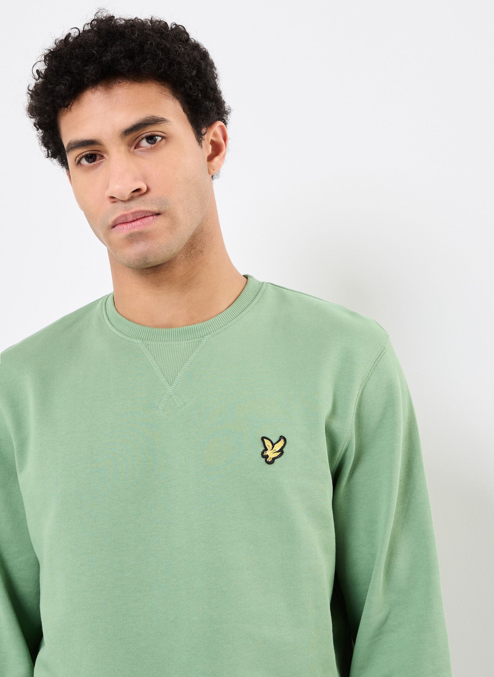 Sweats Crew Neck Sweatshirt homme vert Lyle & Scott Sweats Crew Neck Sweatshirt homme vert SMOKE GREEN