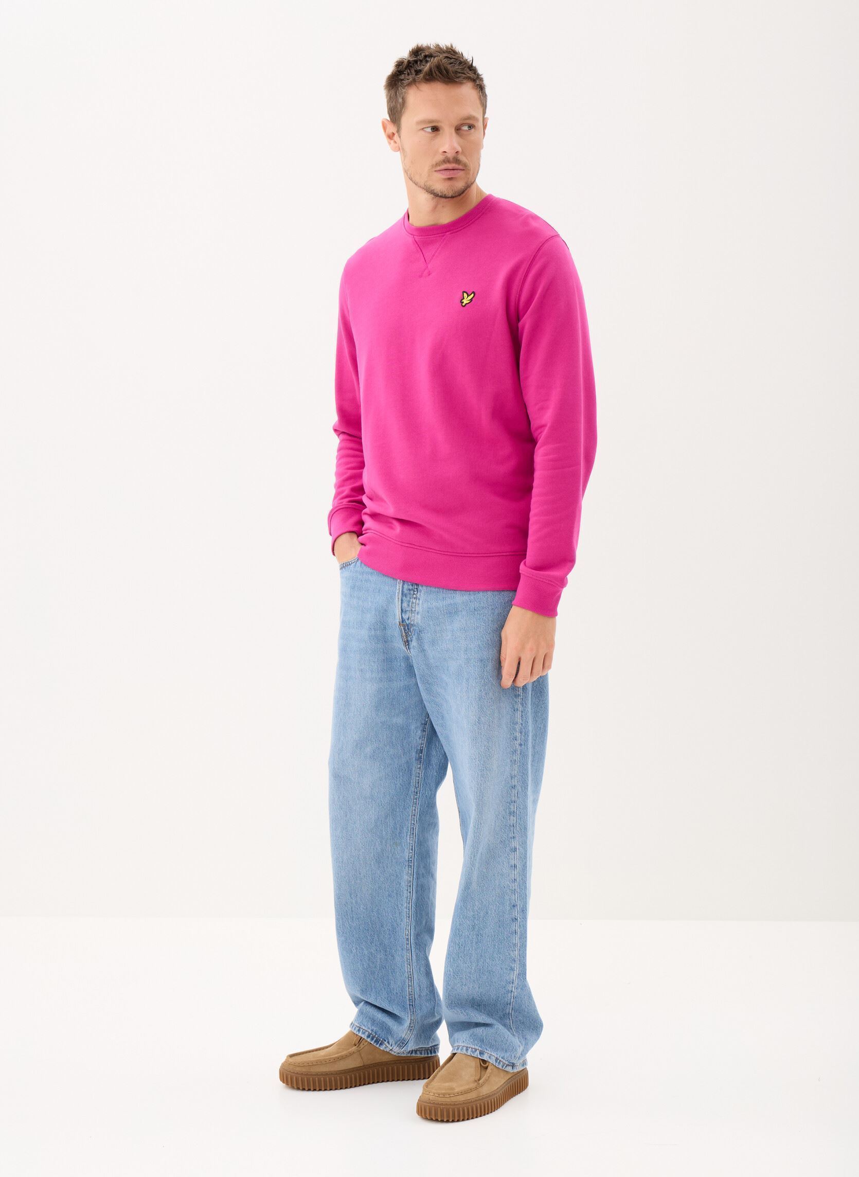 Sweats Crew Neck Sweatshirt homme rose Lyle & Scott Sweats Crew Neck Sweatshirt homme rose FUSHIA