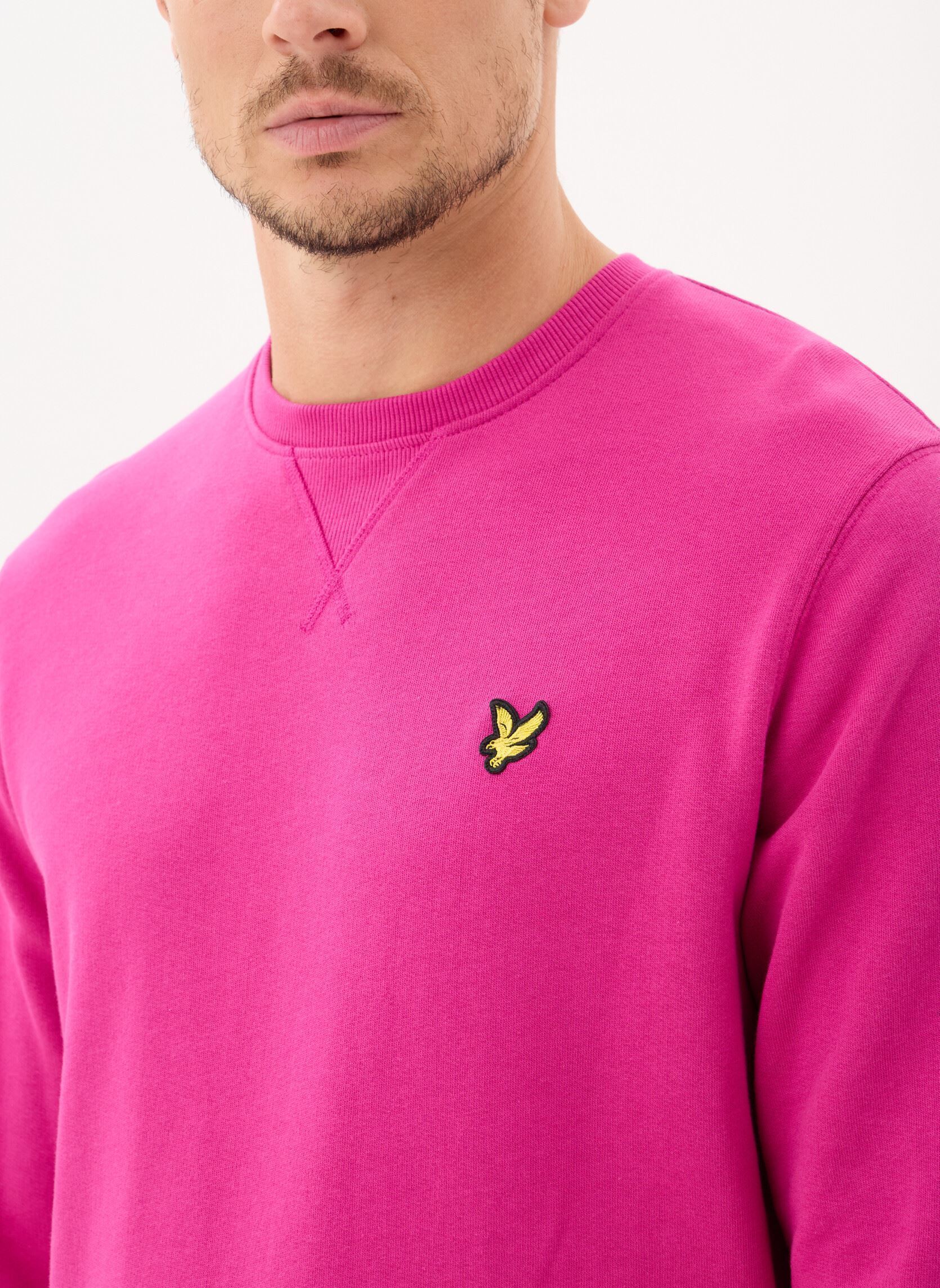 Sweats Crew Neck Sweatshirt homme rose Lyle & Scott Sweats Crew Neck Sweatshirt homme rose FUSHIA