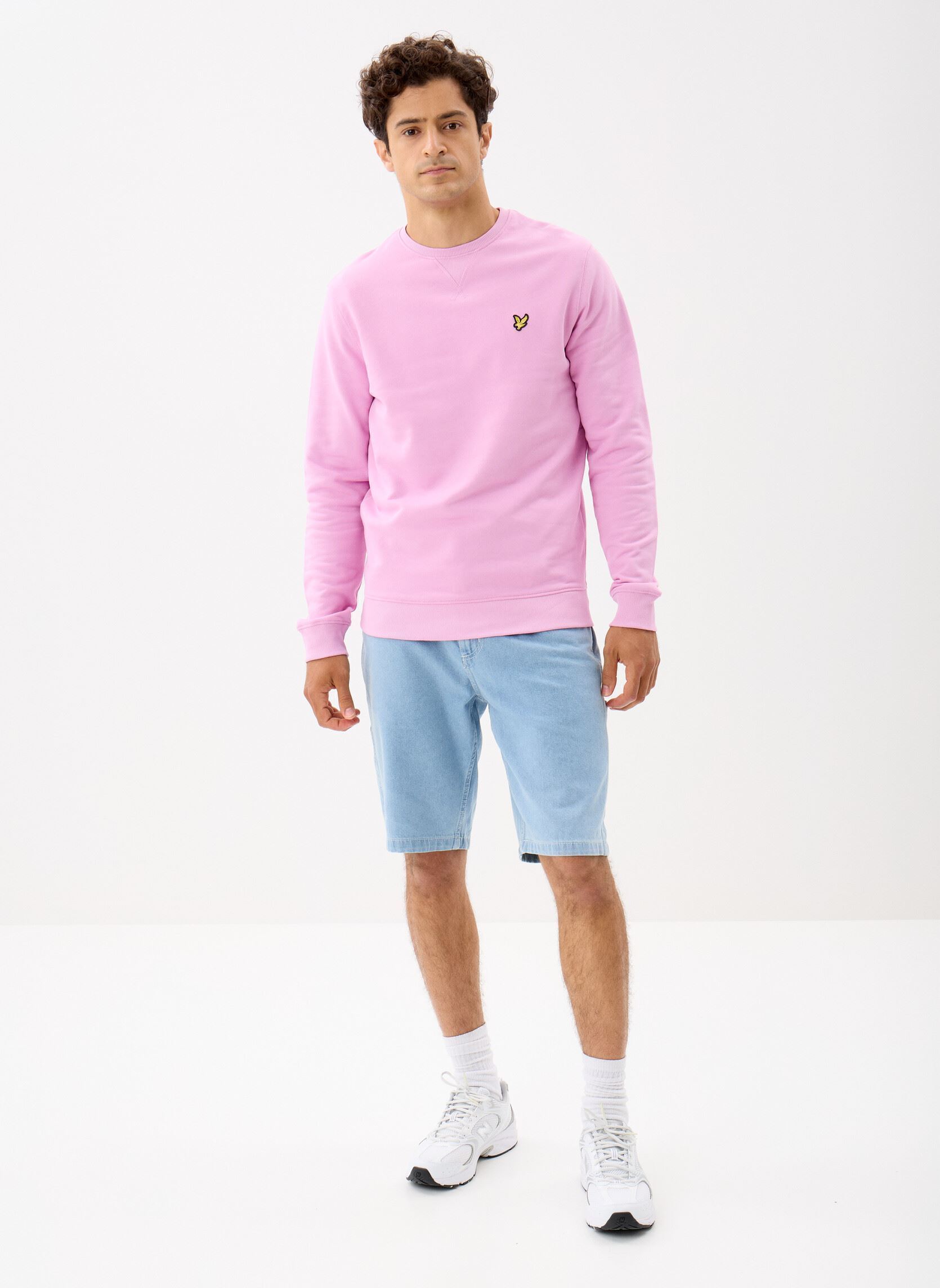 Felpe Crew Neck Sweatshirt uomo rosa Lyle & Scott Felpe Crew Neck Sweatshirt uomo rosa POWER PINK