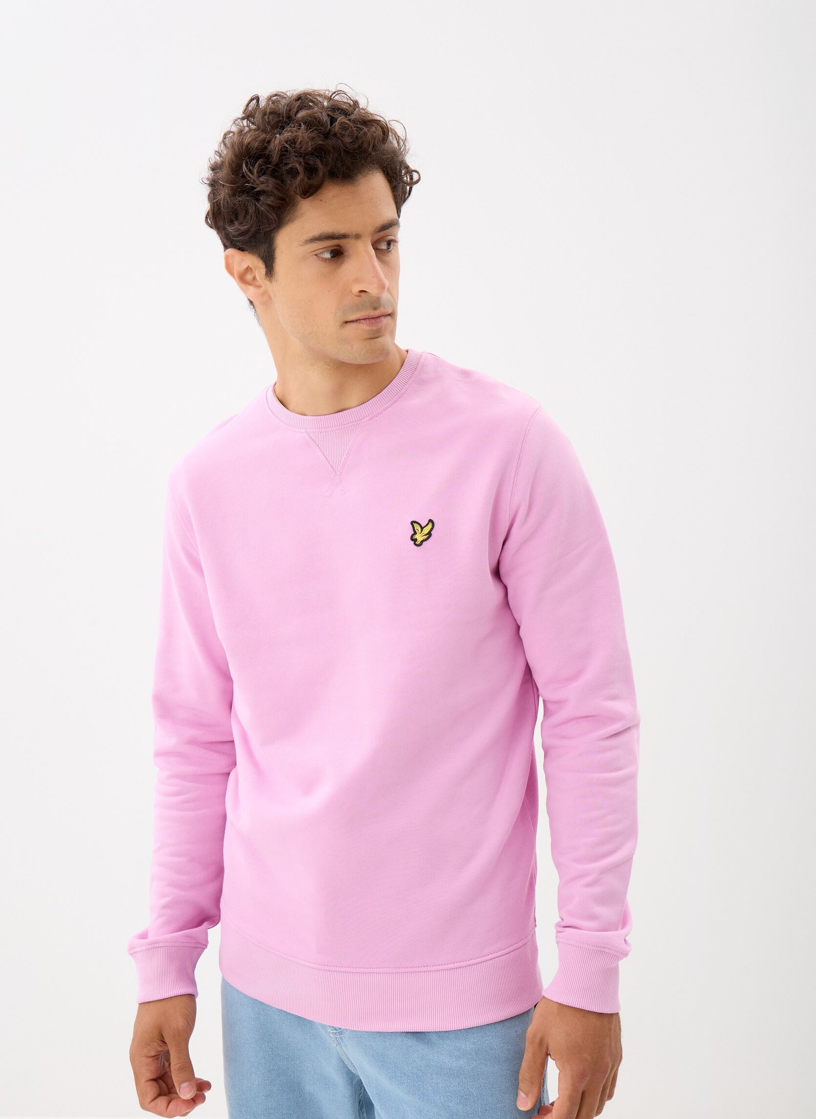 Felpe Crew Neck Sweatshirt uomo rosa Lyle & Scott Felpe Crew Neck Sweatshirt uomo rosa POWER PINK