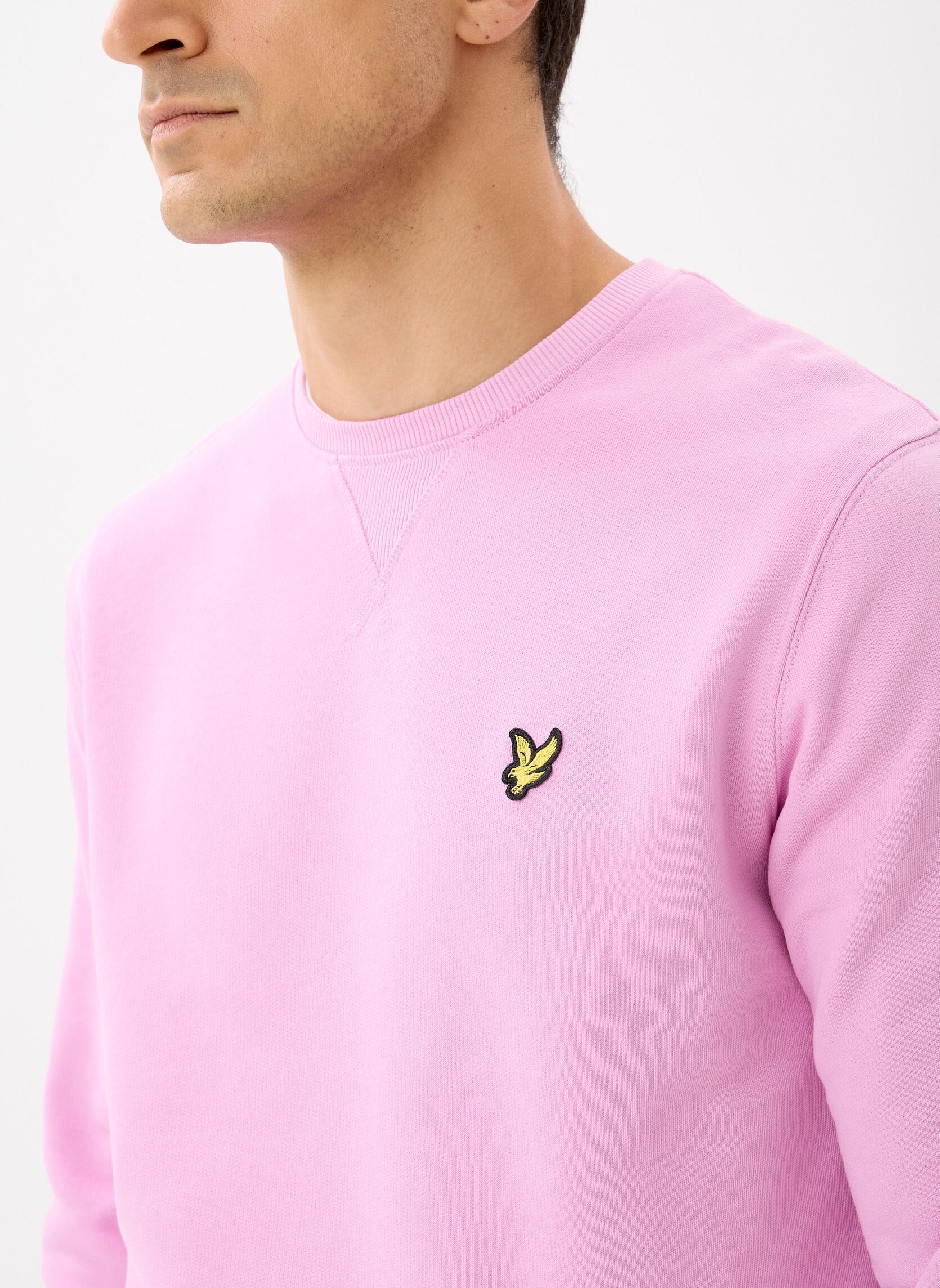 Felpe Crew Neck Sweatshirt uomo rosa Lyle & Scott Felpe Crew Neck Sweatshirt uomo rosa POWER PINK