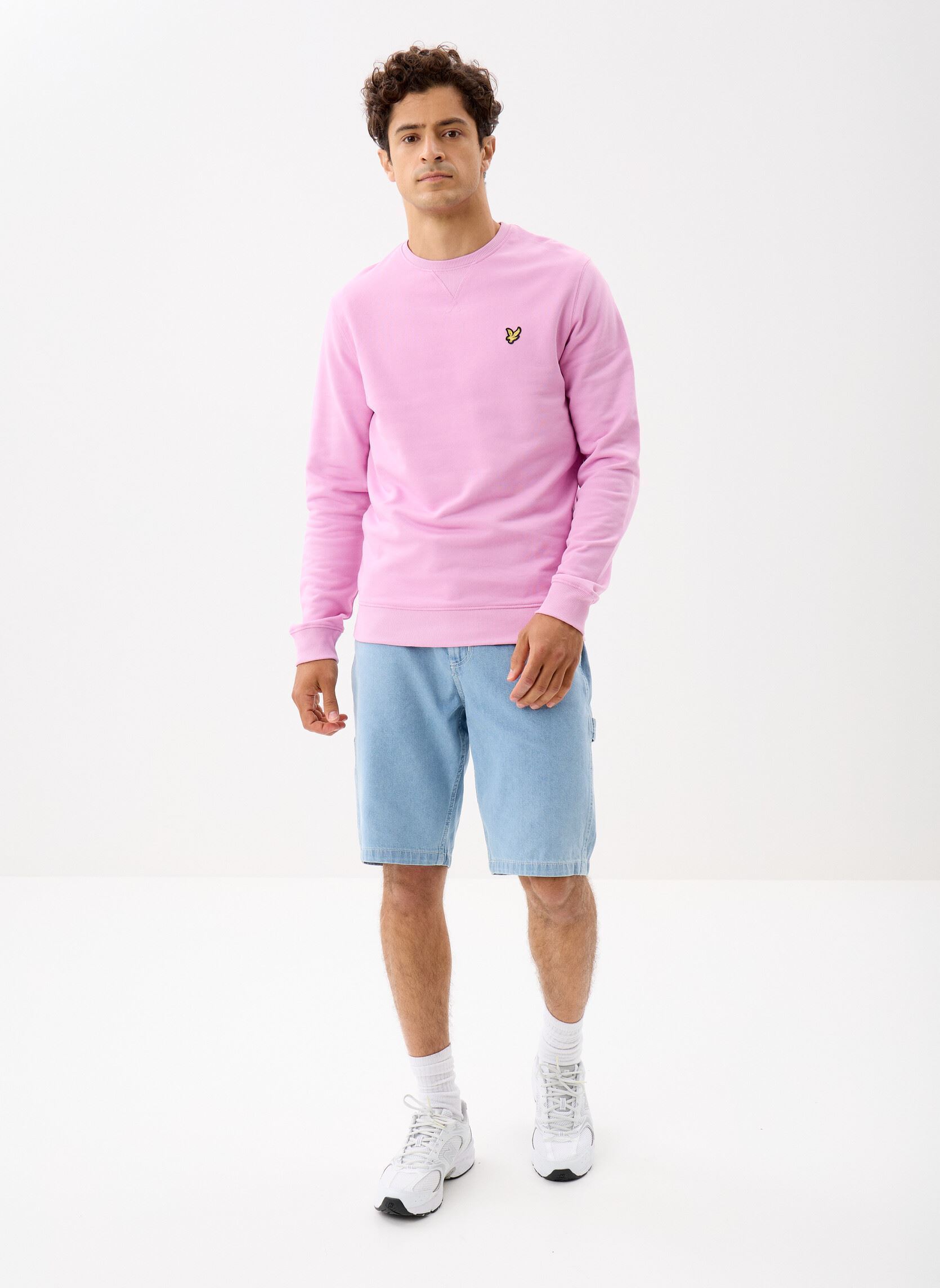Felpe Crew Neck Sweatshirt uomo rosa Lyle & Scott Felpe Crew Neck Sweatshirt uomo rosa POWER PINK