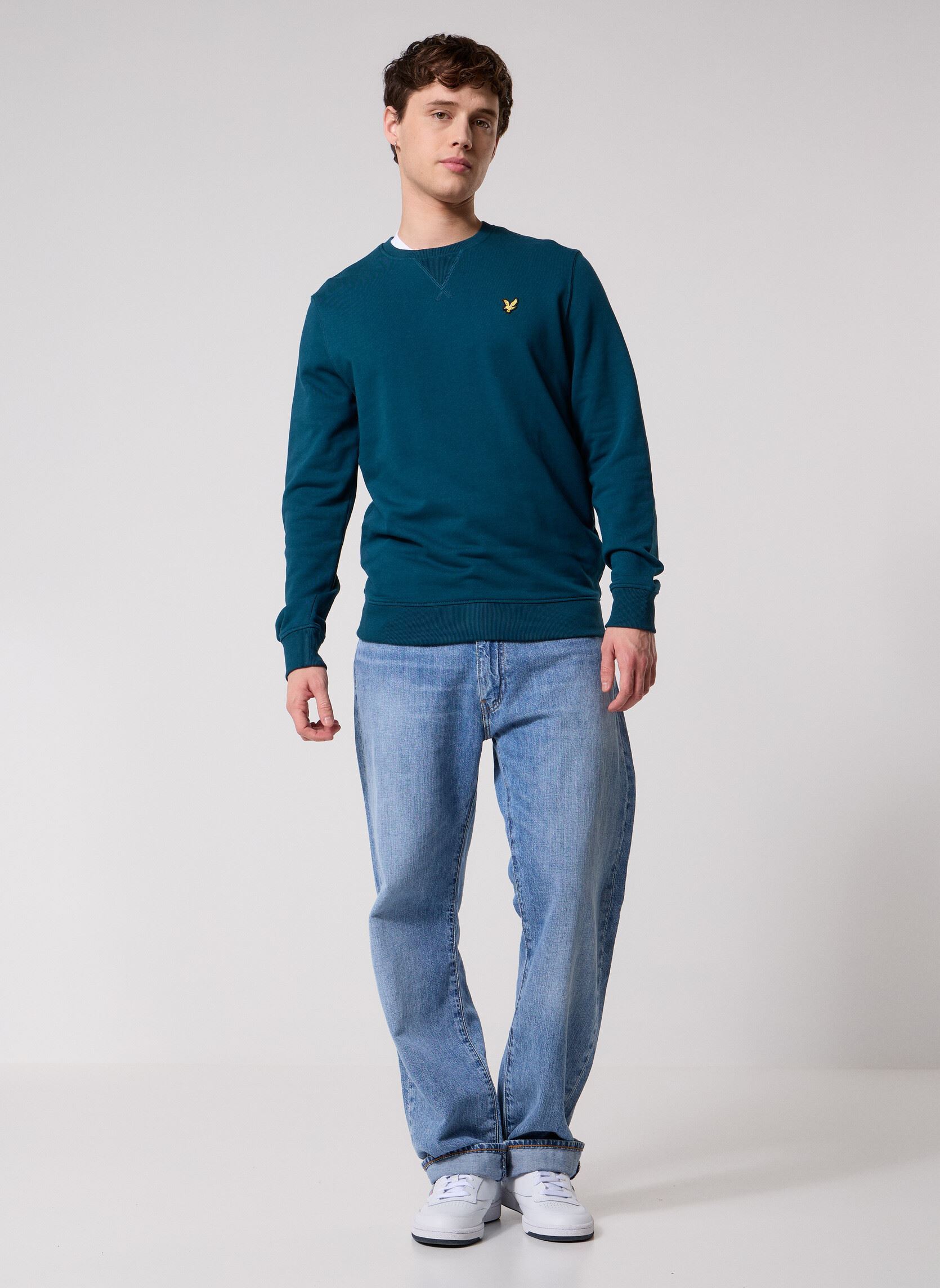 Sweatshirts Crew Neck Sweatshirt herren blau Lyle & Scott Sweatshirts Crew Neck Sweatshirt herren blau RICH TEAL