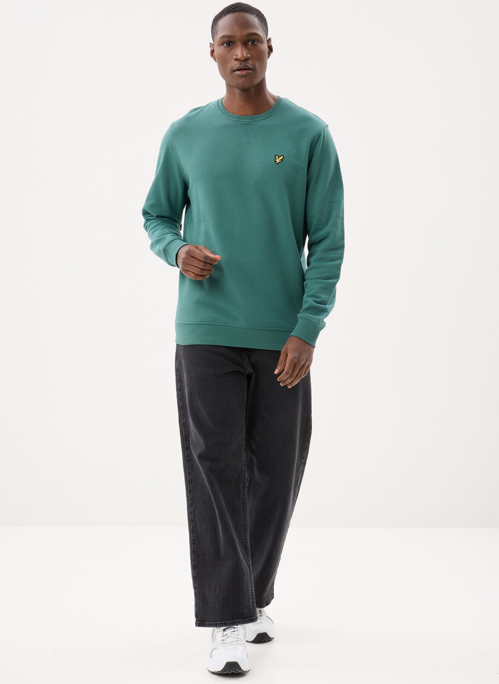 Sweatshirts Crew Neck Sweatshirt herren grün Lyle & Scott Sweatshirts Crew Neck Sweatshirt herren grün EVERGLADE