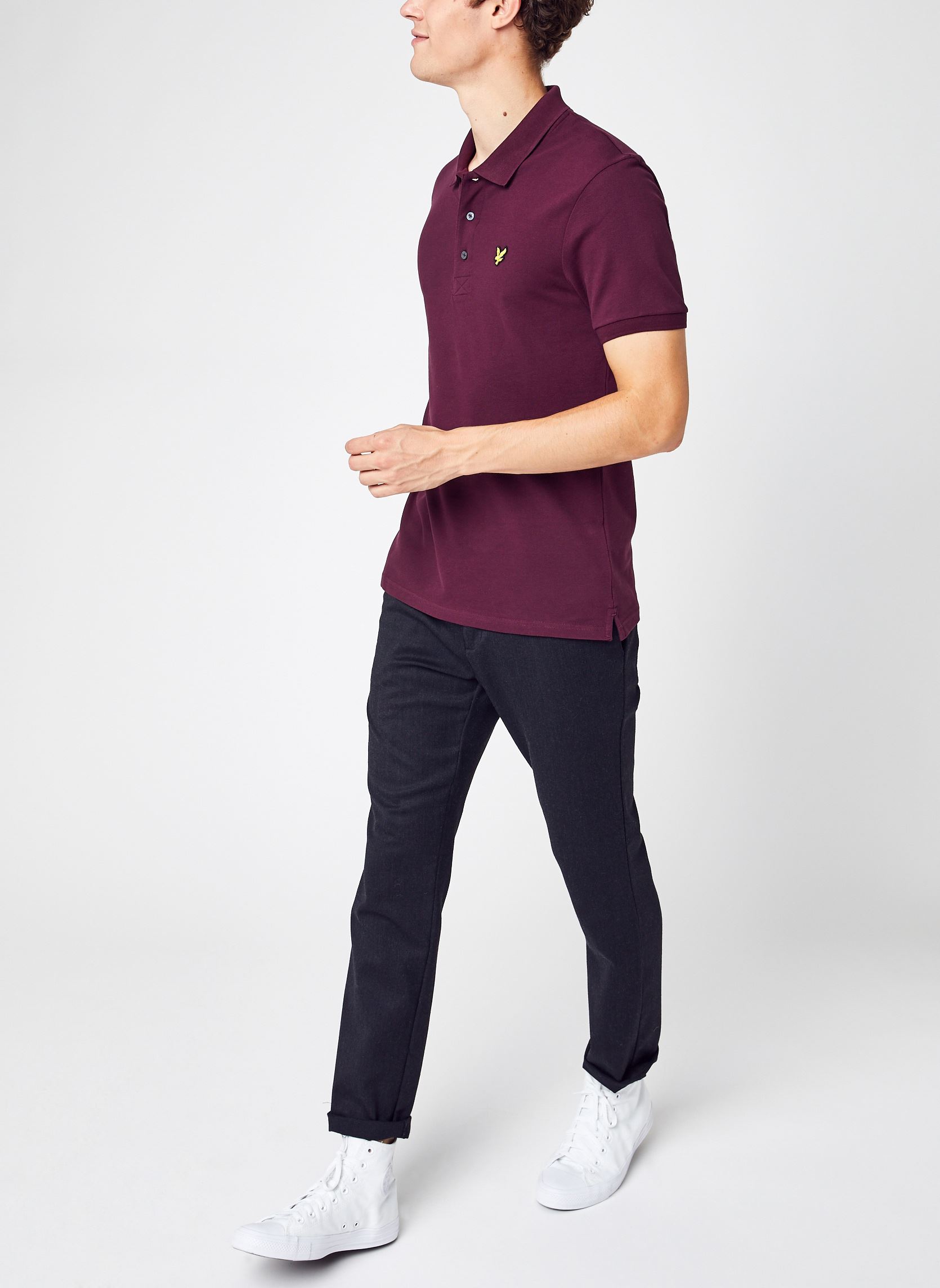 Polos Plain Polo Shirt homme bordeaux Lyle & Scott Polos Plain Polo Shirt homme bordeaux Z562 BURGUNDY