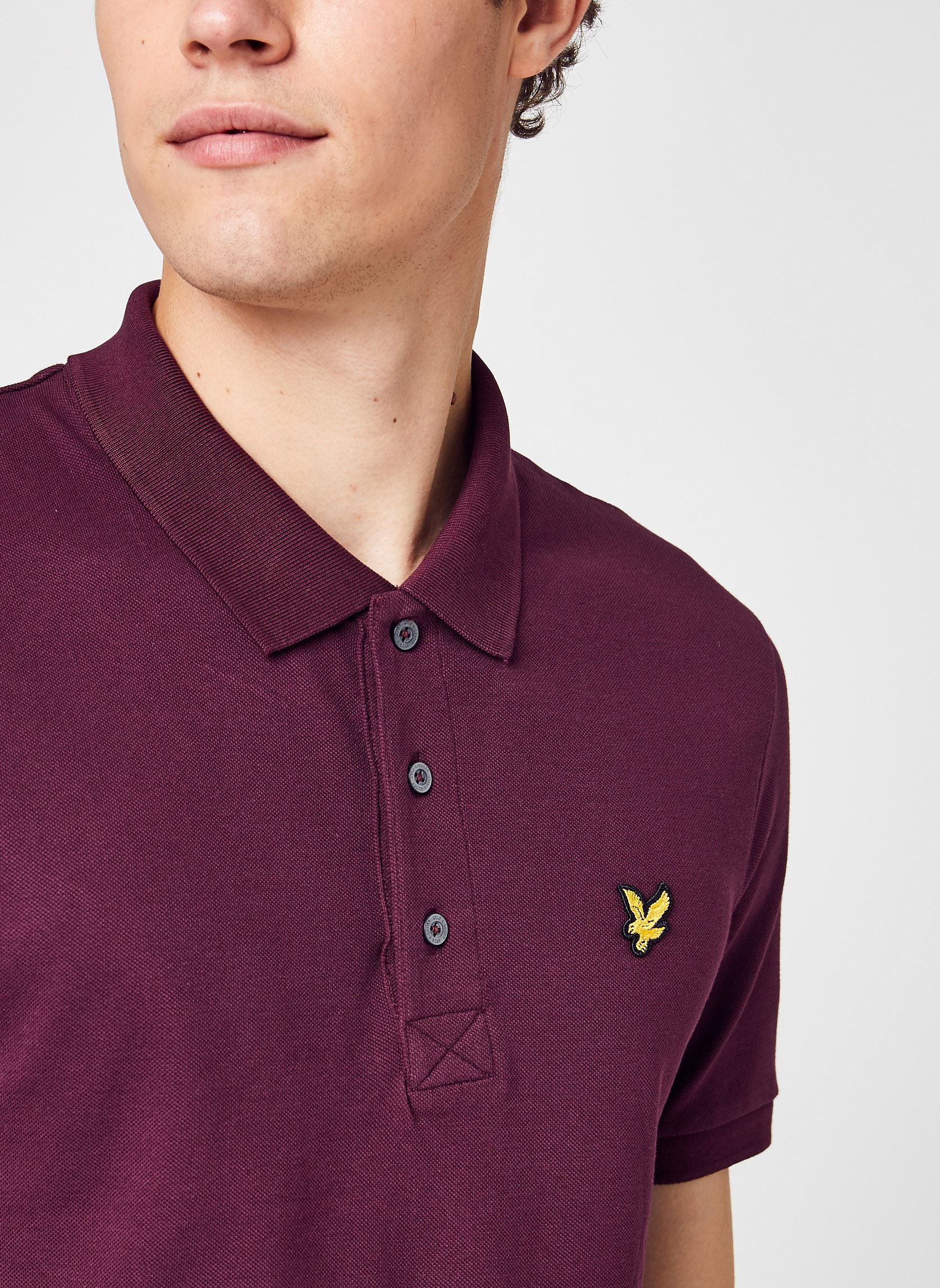 Polos Plain Polo Shirt homme bordeaux Lyle & Scott Polos Plain Polo Shirt homme bordeaux Z562 BURGUNDY