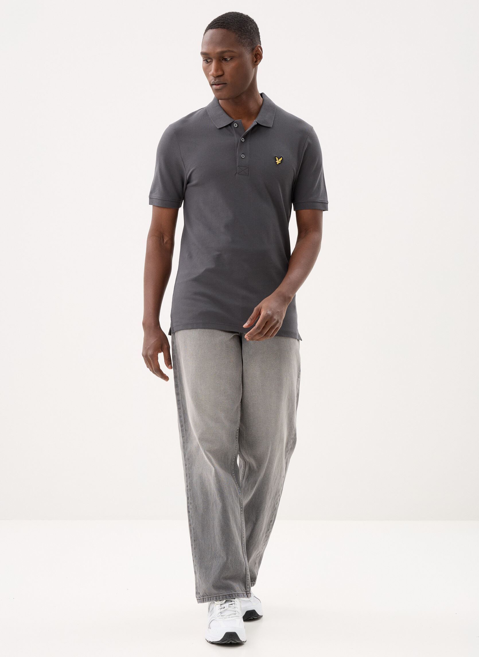 Polos Plain Polo Shirt homme gris Lyle & Scott Polos Plain Polo Shirt homme gris GUNMETAL