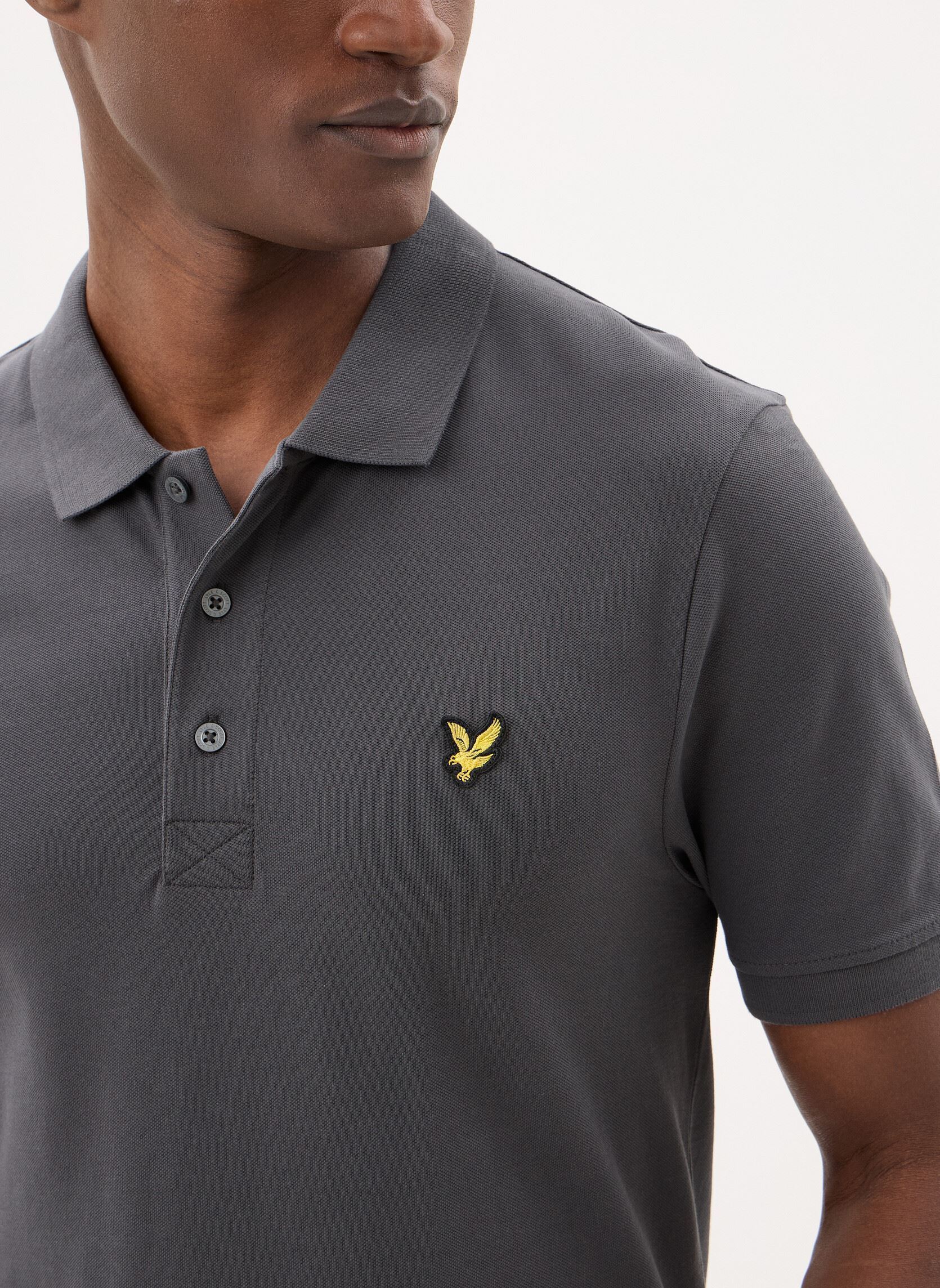 Polos Plain Polo Shirt homme gris Lyle & Scott Polos Plain Polo Shirt homme gris GUNMETAL