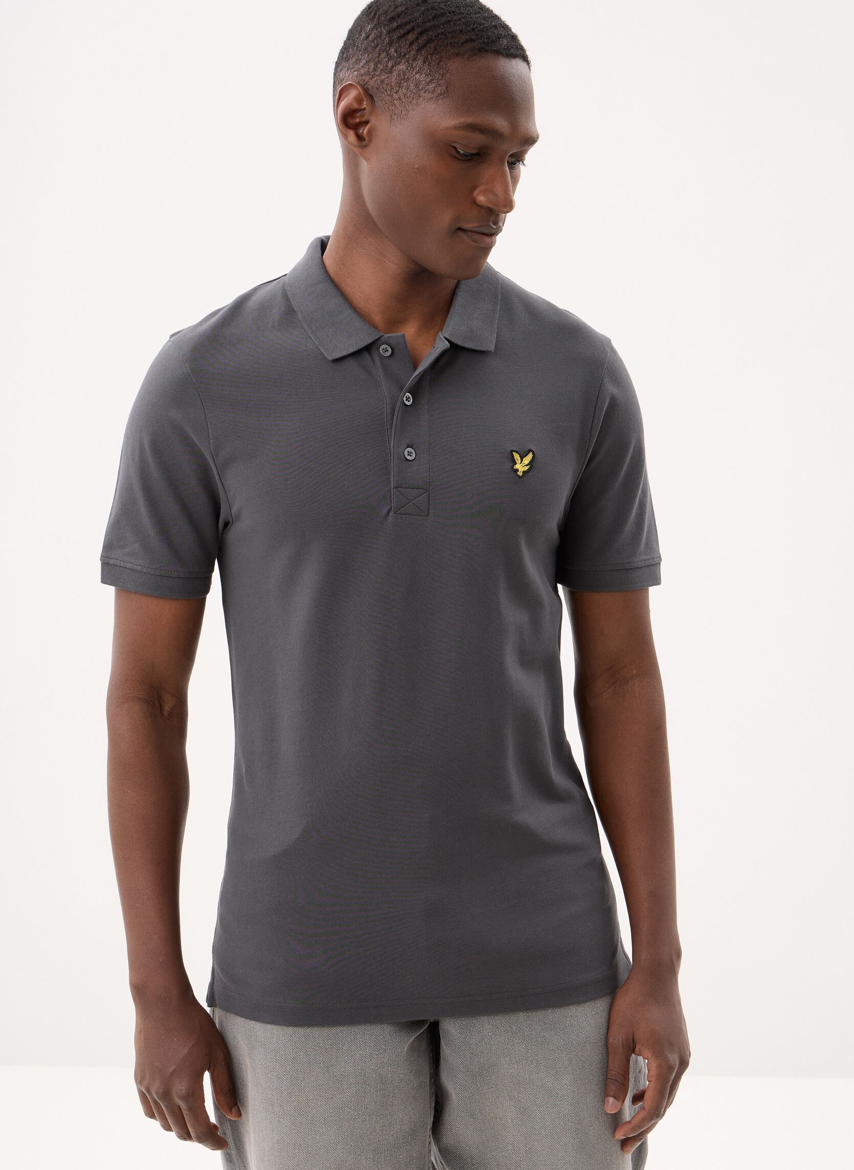 Polos Plain Polo Shirt homme gris Lyle & Scott Polos Plain Polo Shirt homme gris GUNMETAL
