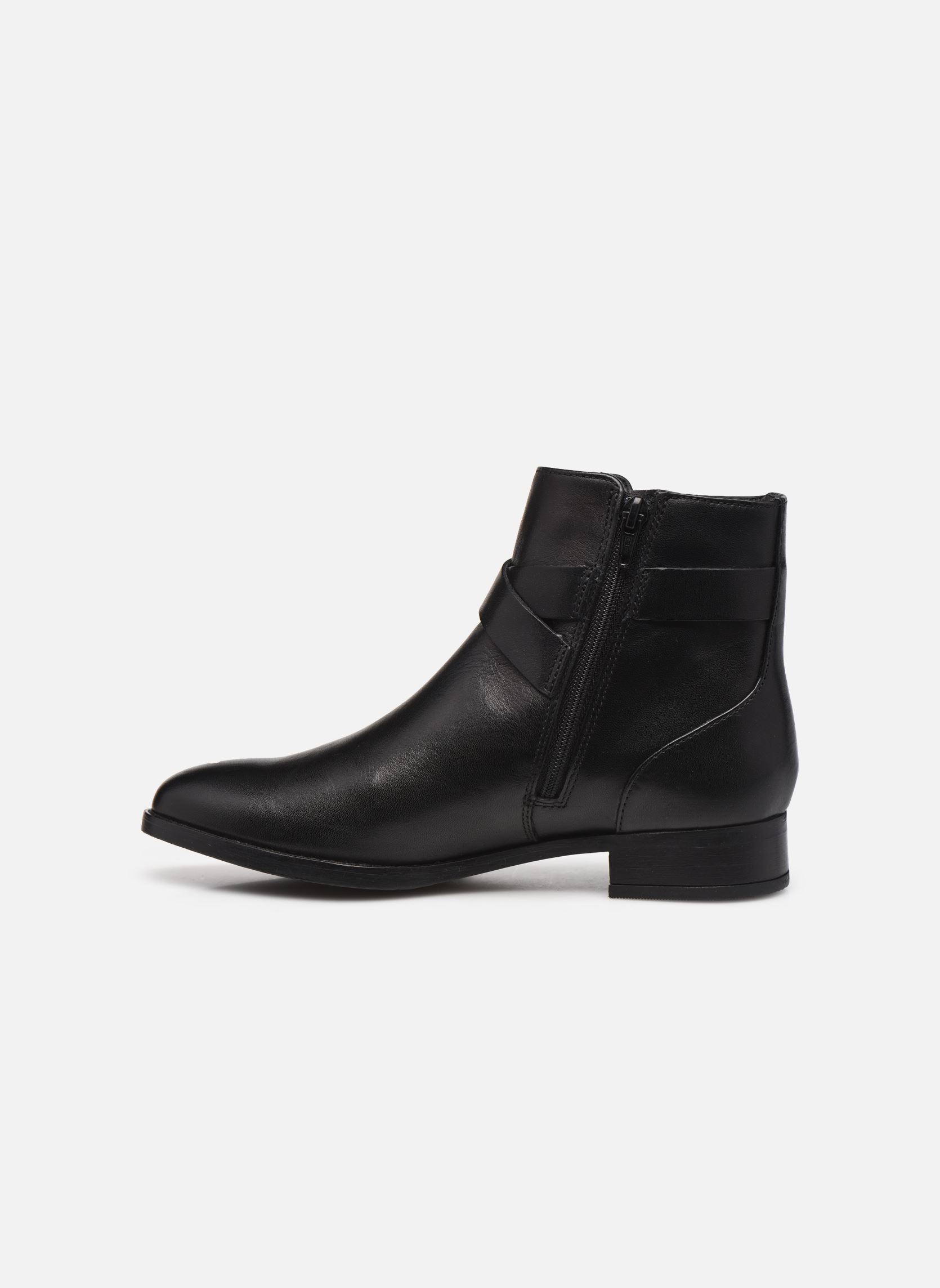 Niedrige Ankle Boots Hamble Buckle damen schwarz Clarks Niedrige Ankle Boots Hamble Buckle damen schwarz BLACK LEATHER