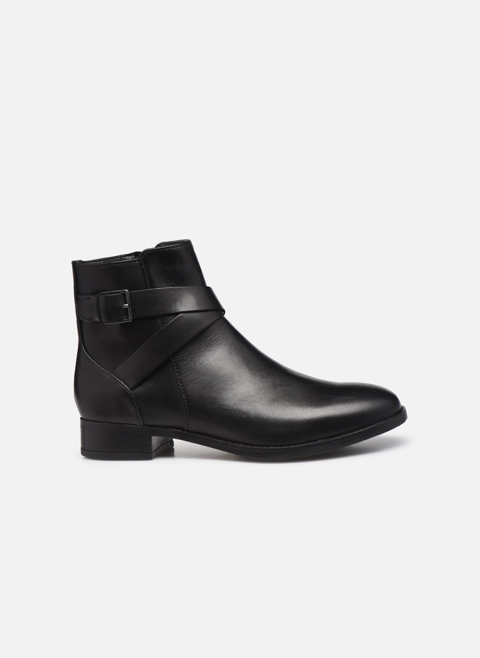 Niedrige Ankle Boots Hamble Buckle damen schwarz Clarks Niedrige Ankle Boots Hamble Buckle damen schwarz BLACK LEATHER