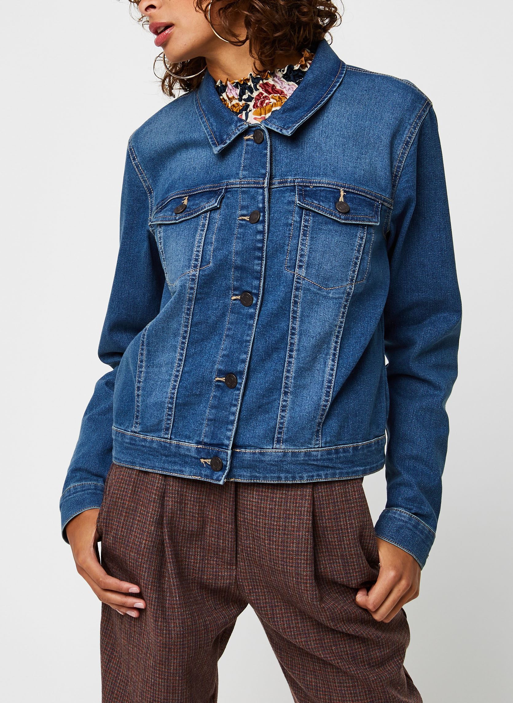 Vestes Nmdebra L/S Denim Jacket femme bleu Noisy May Vestes Nmdebra L/S Denim Jacket femme bleu Medium Blue Denim
