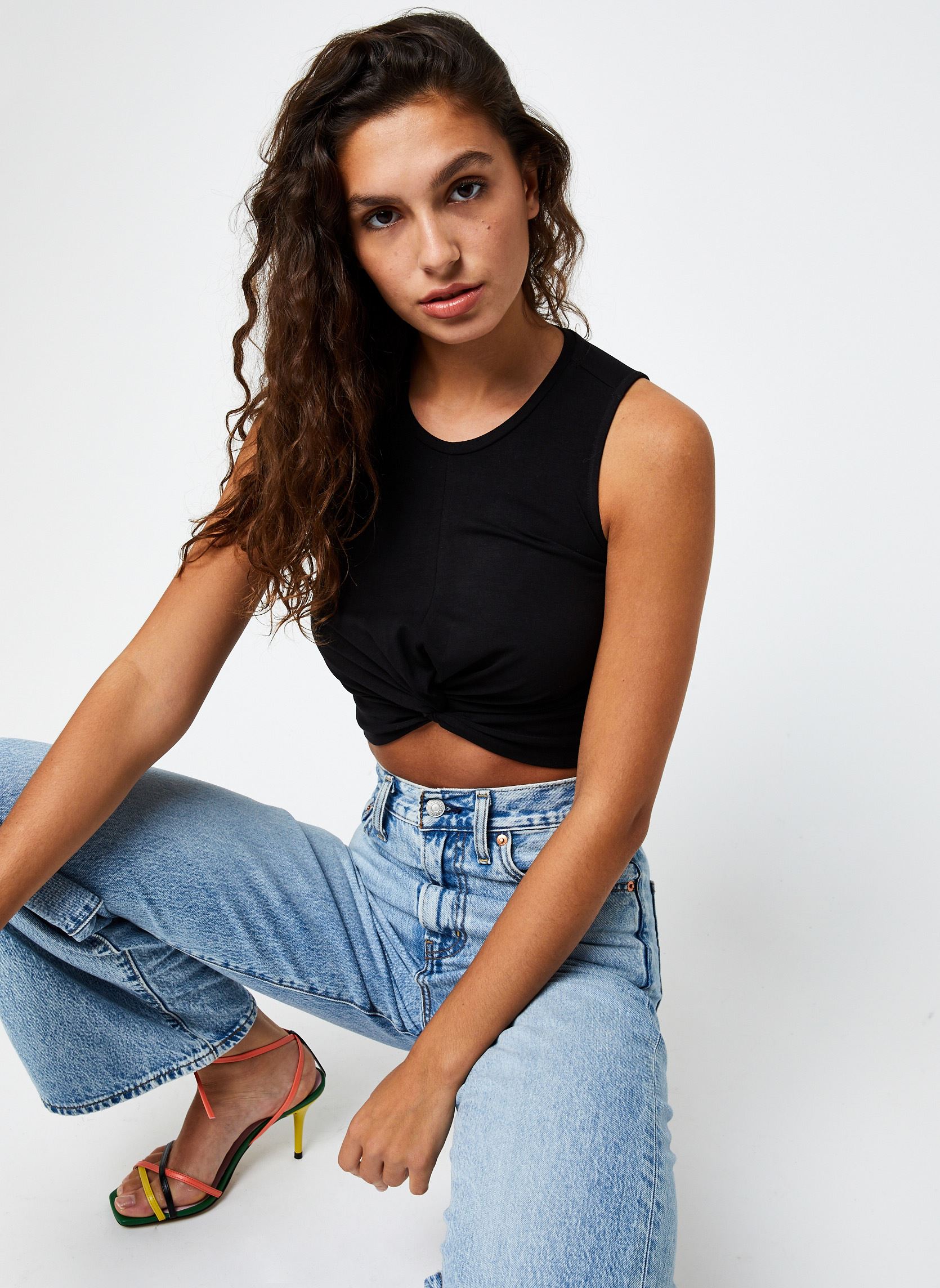 Tops Nmtwiggi S/L Top dames zwart Noisy May Tops Nmtwiggi S/L Top dames zwart Black